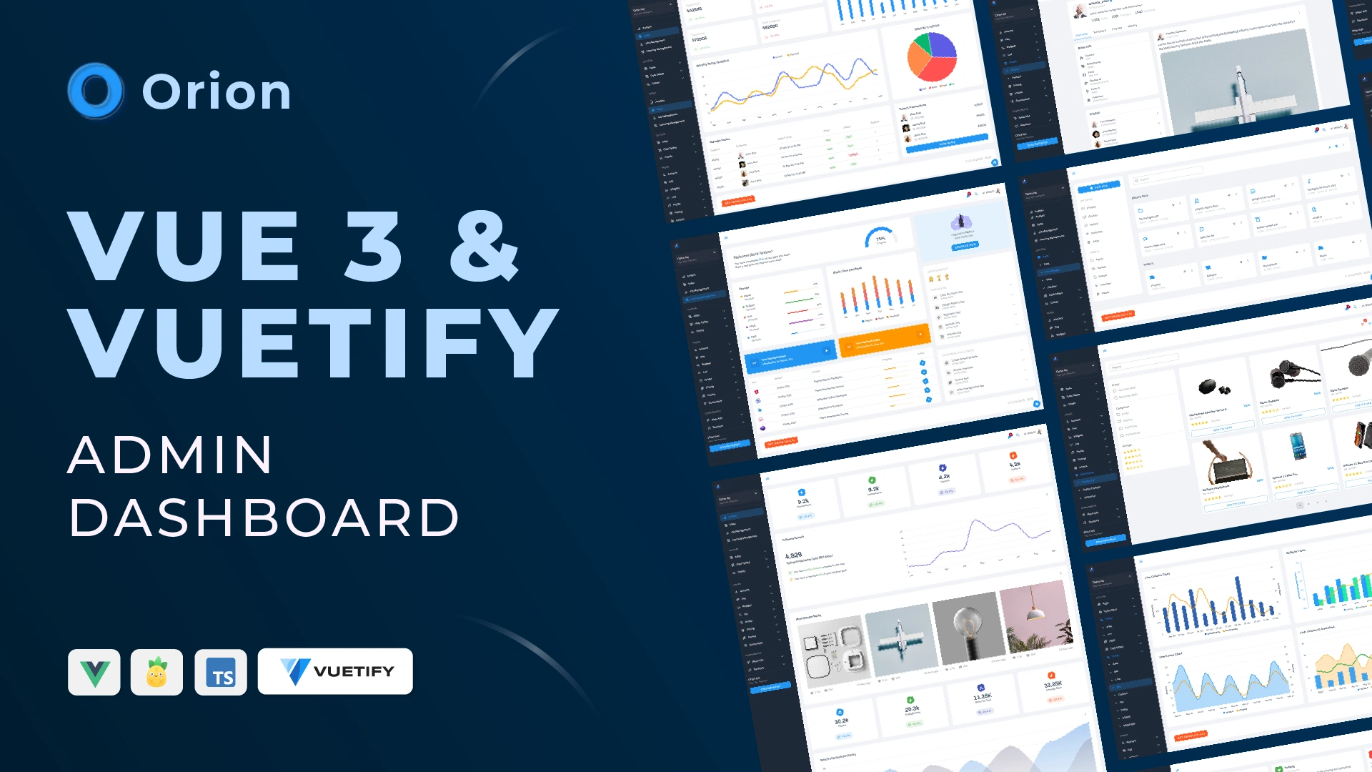 Orion - Vue 3 Admin Dashboard with Vuetify and TypeScript