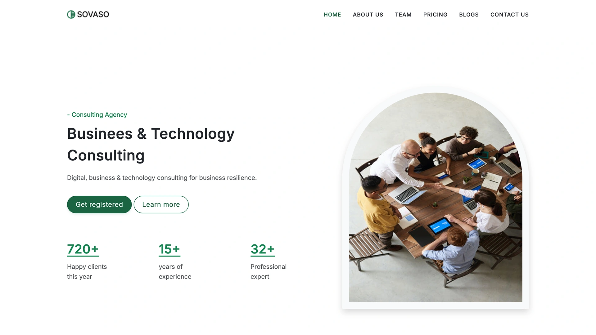 Sovaso - Responsive Landing Template