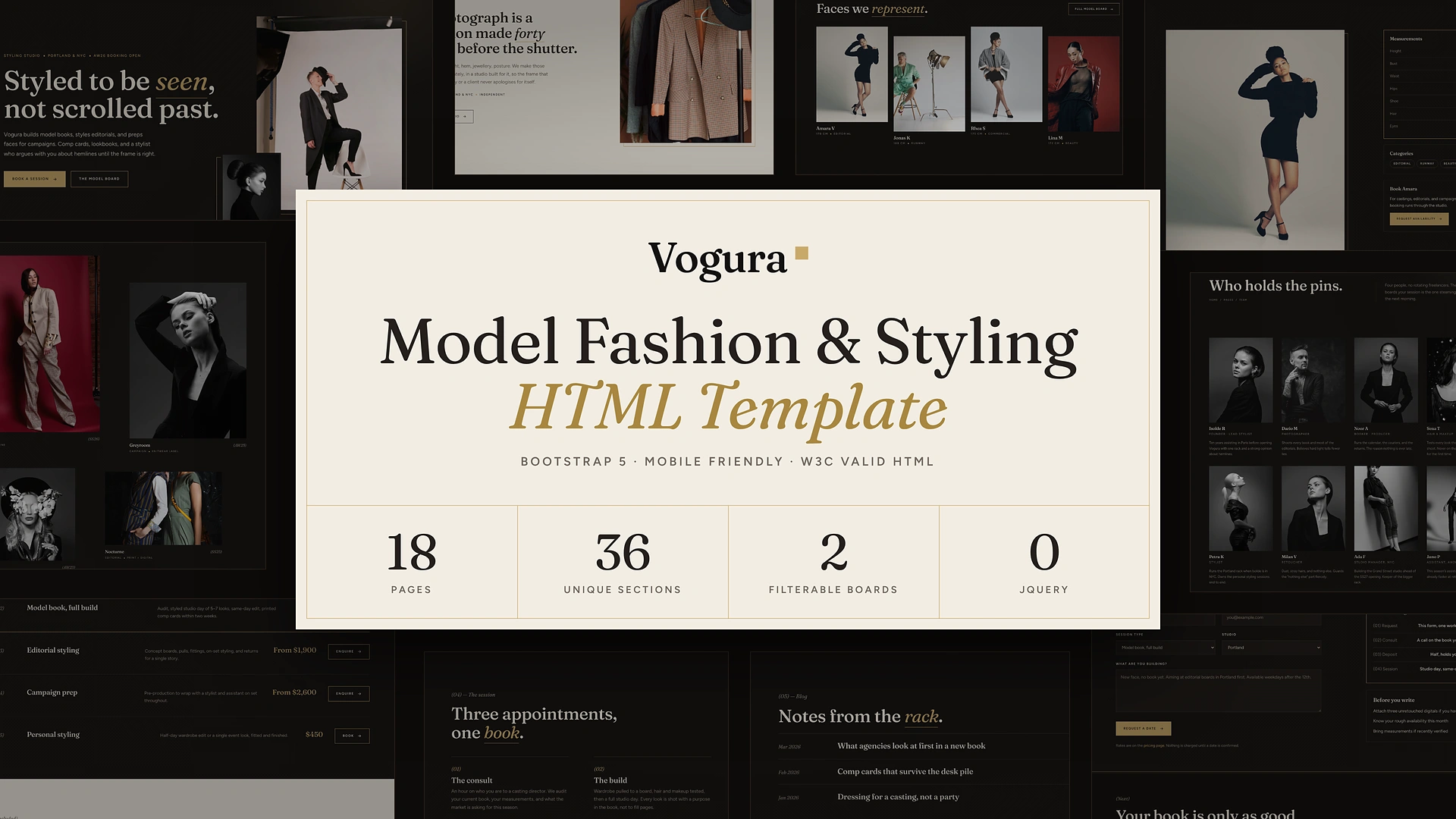 Vogura - Model Fashion & Styling HTML Template