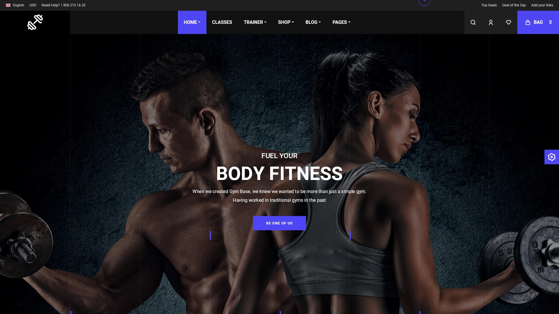 Gymnast - Gym, Fitness, Bodybuilding, Yoga and Nutrition Bootstrap Template