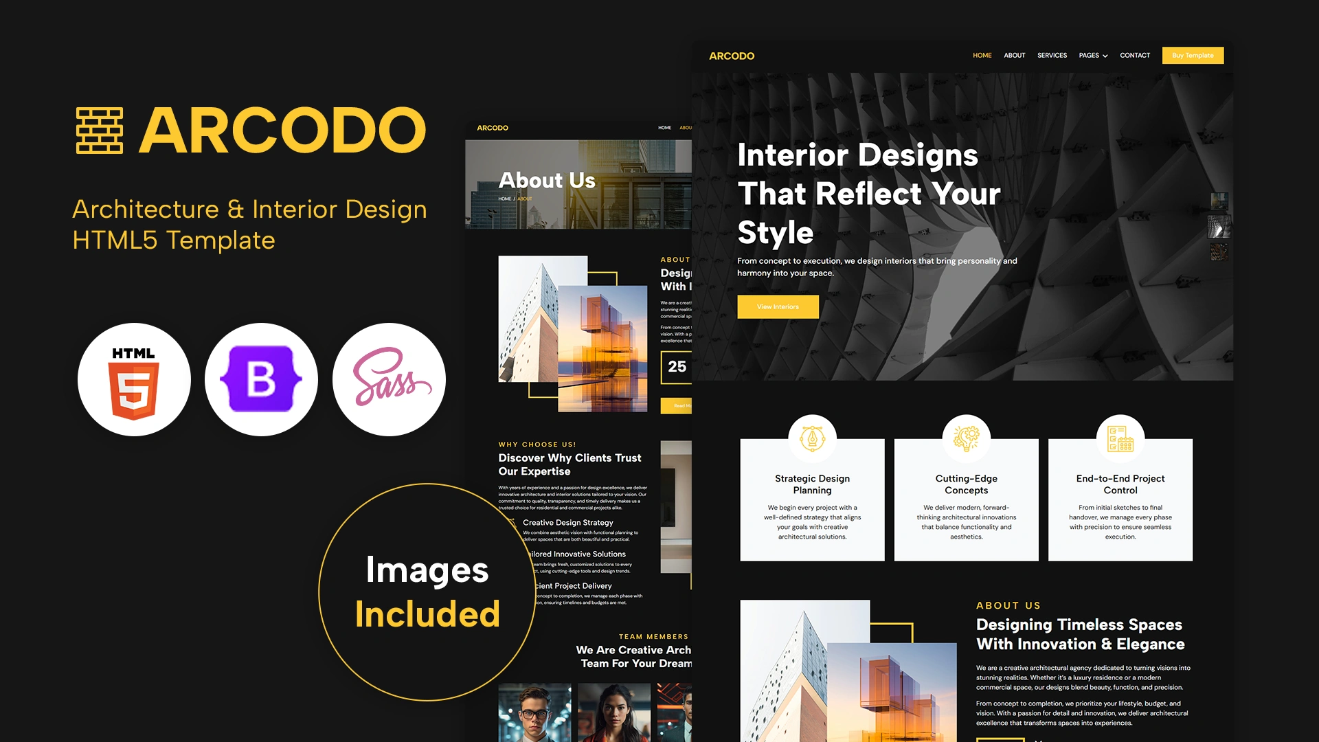 Arcodo - Architecture & Interior Design HTML Template - Wrapmarket