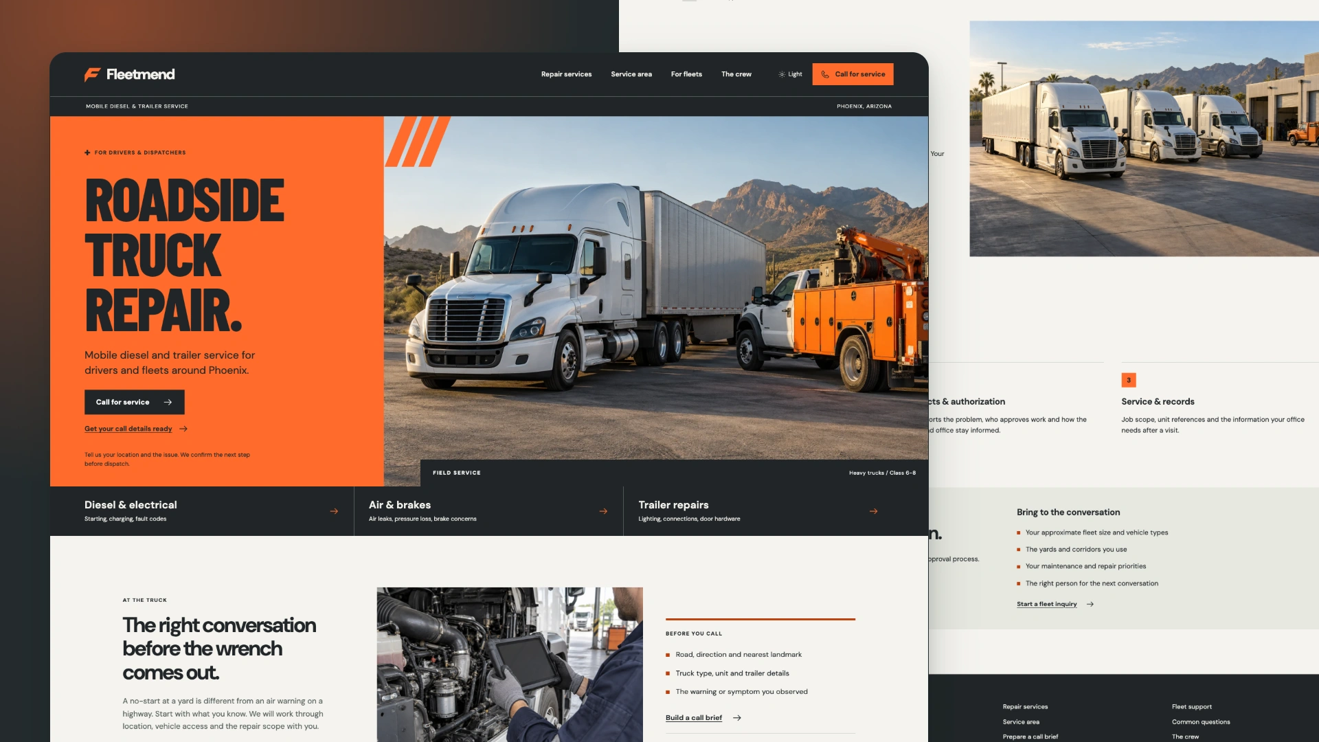 Fleetmend - Roadside Truck Repair HTML Website Template