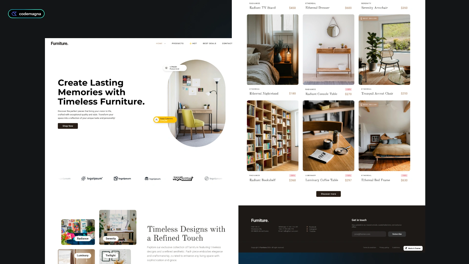 FurniturePro - Selling Furniture Framer Template