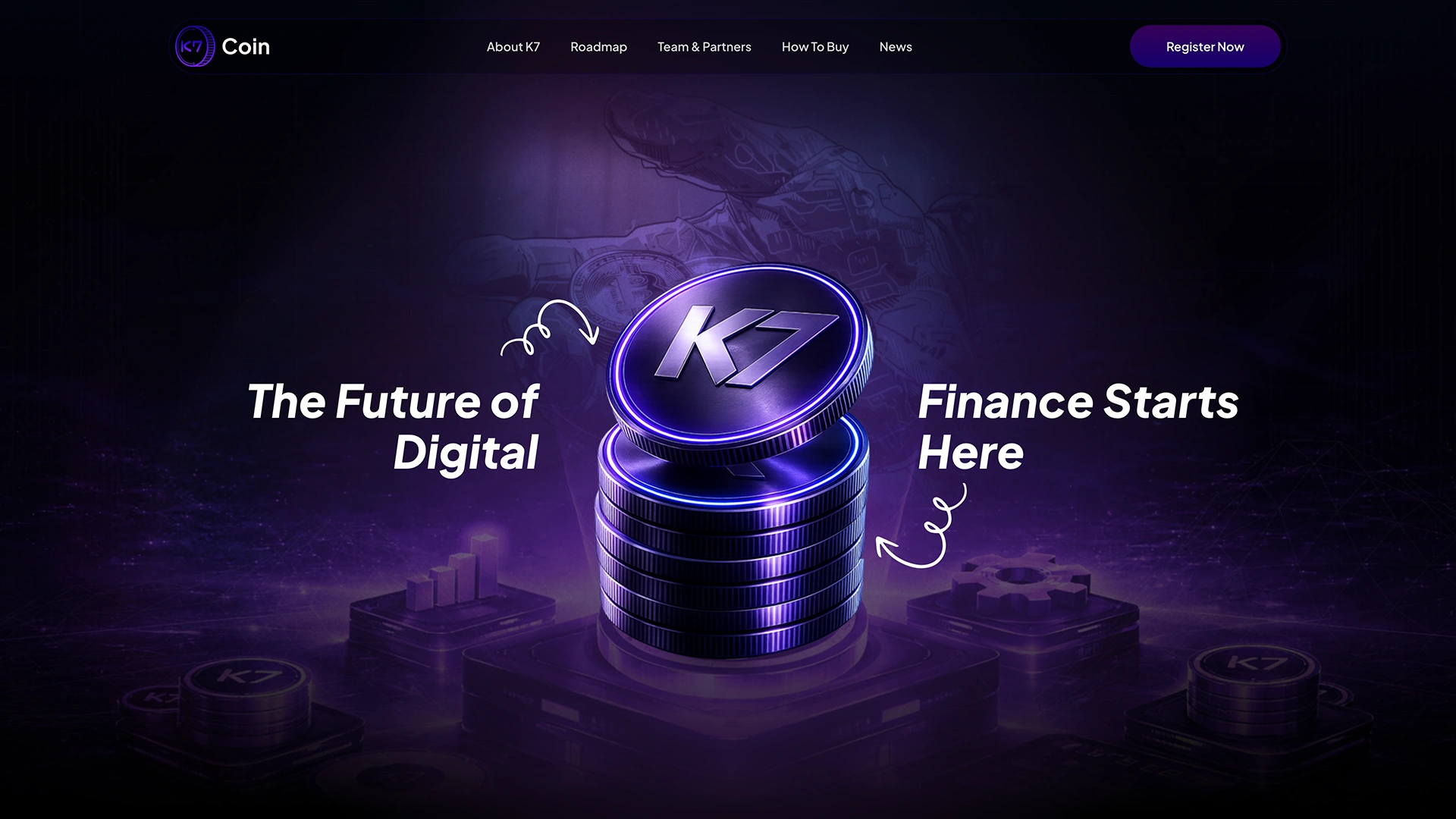 K7coin - Cryptocurrency, ICO Presale & Blockchain HTML Template