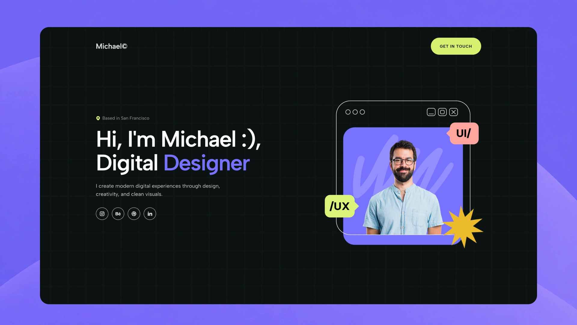 Michael - Portfolio Template for Designers
