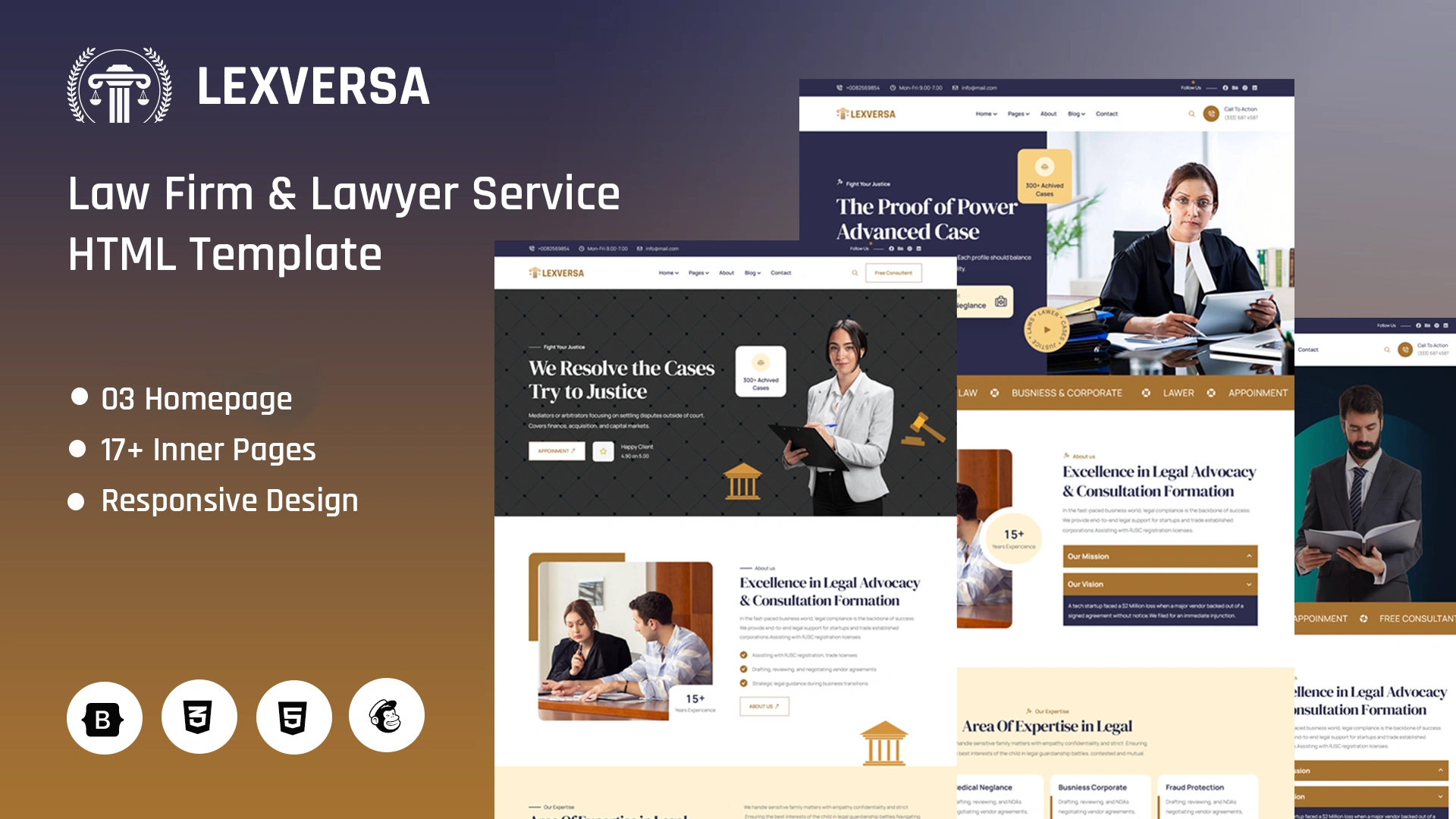 LexVersa - Law Firm & Lawyer Service HTML Template