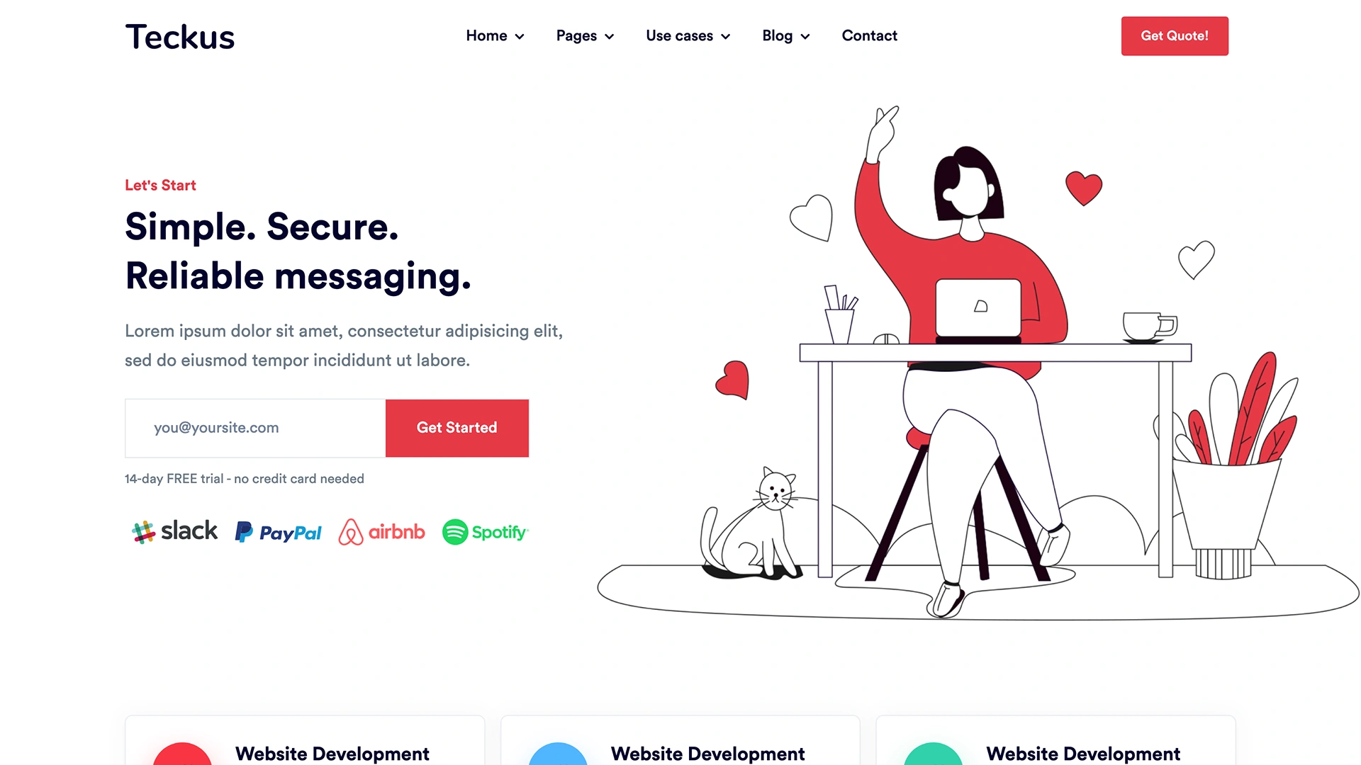 Teckus - Landing Page Template