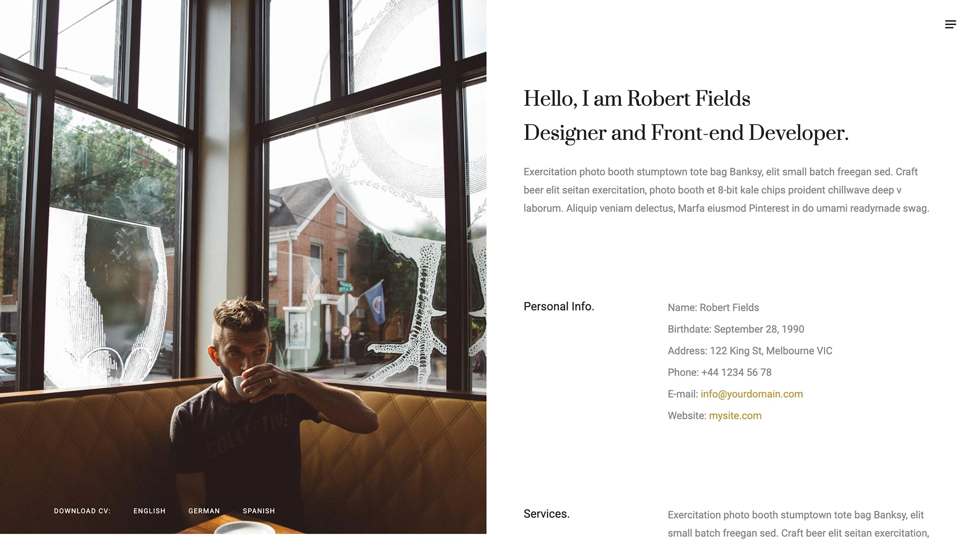 Node - Creative Resume / CV / Portfolio Template