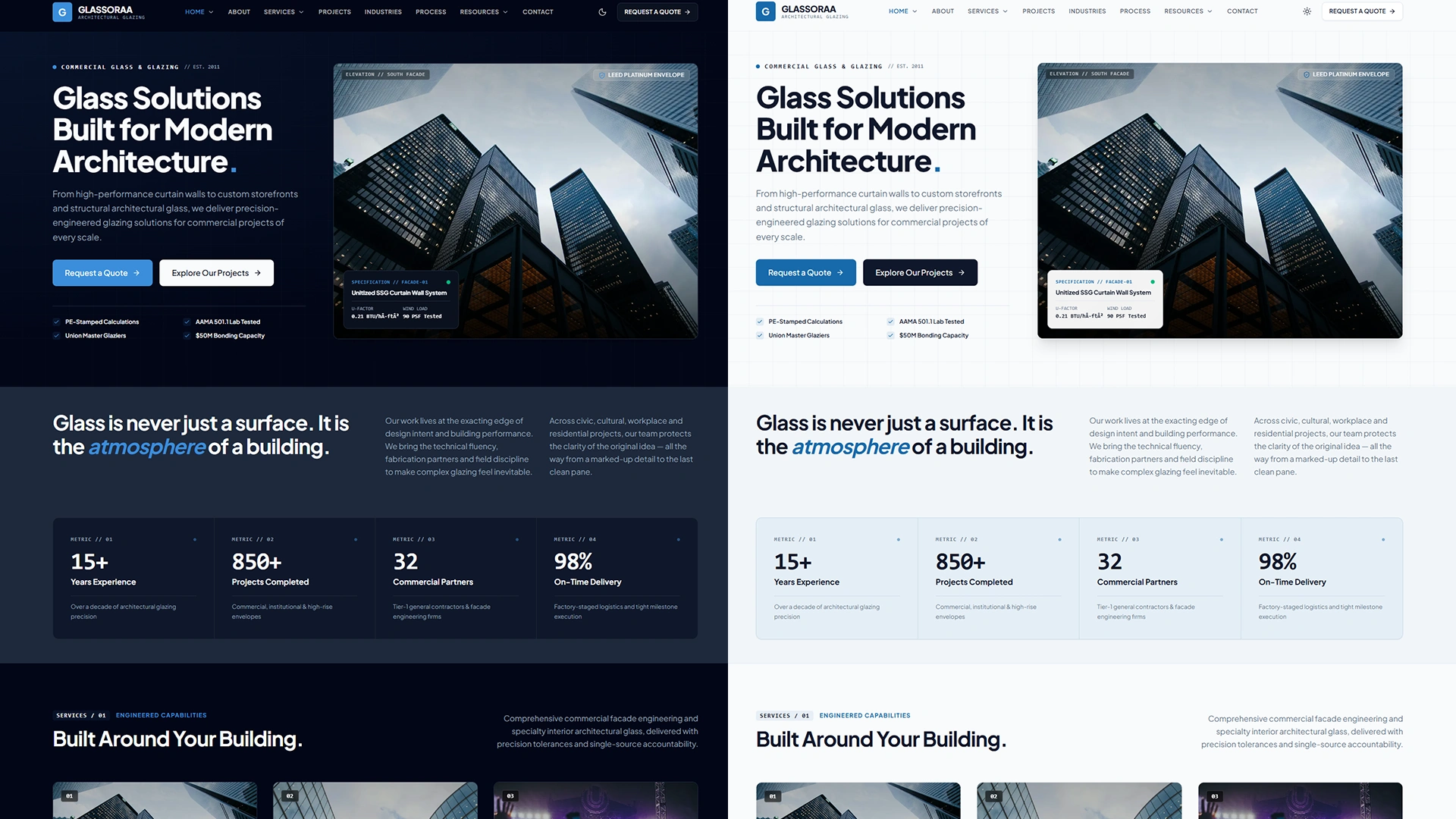 Glassoraa - Commercial Glass & Glazing Next.js Template