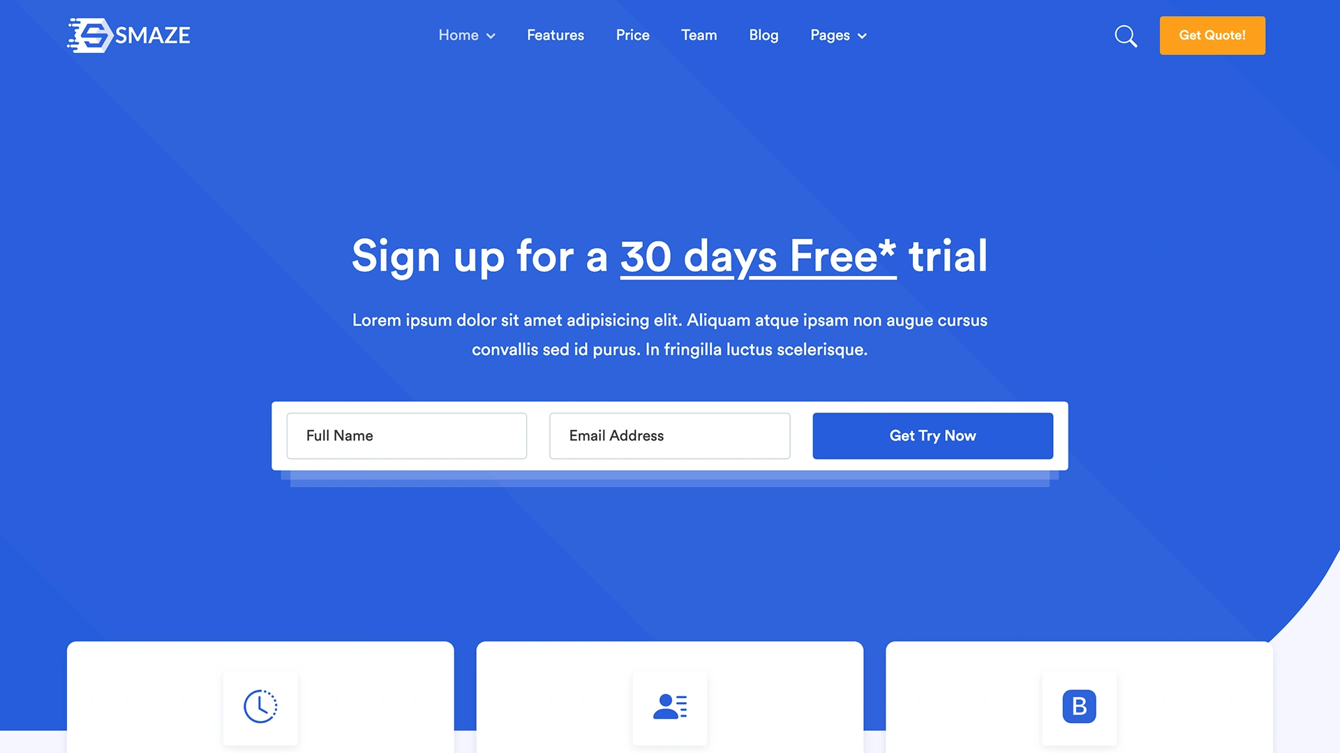 Smaze - Startup Agency and SaaS Template