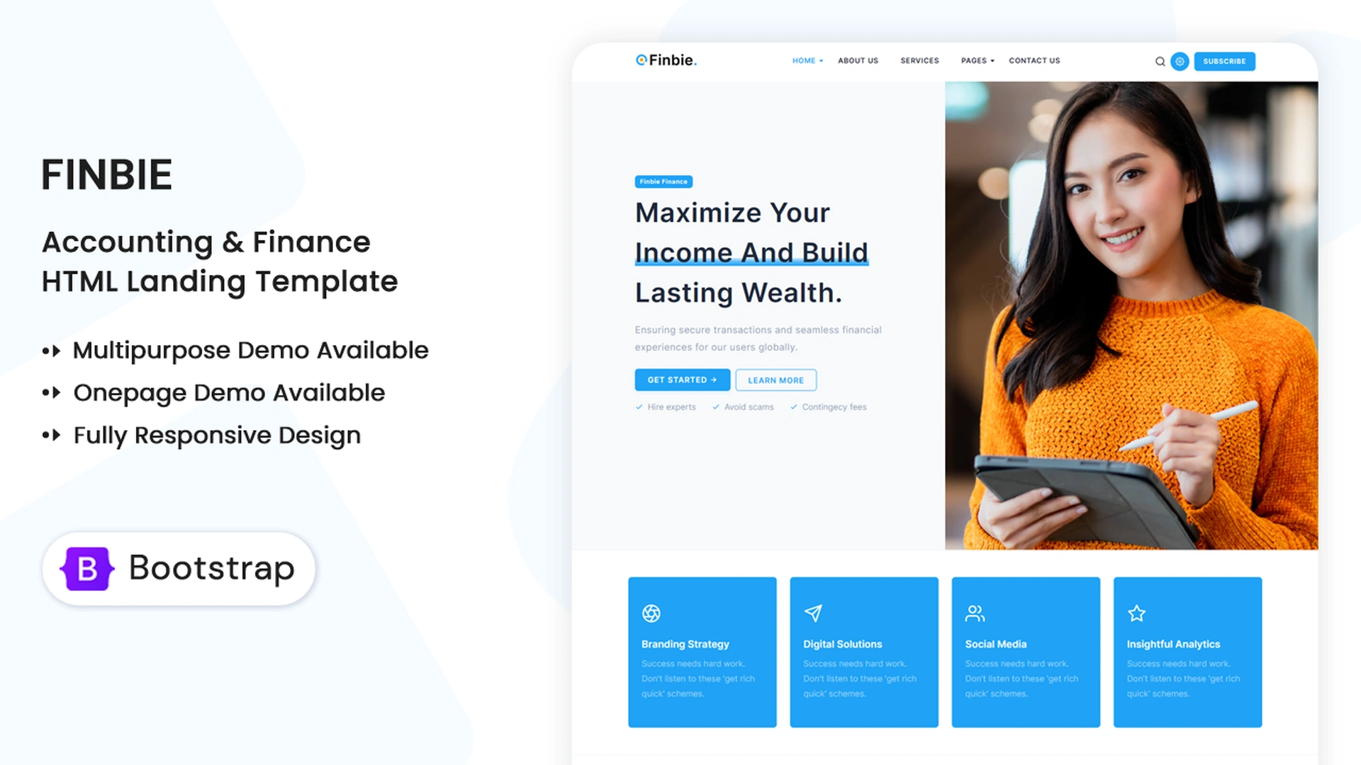 Finbie - Multipurpose Accounting & Finance HTML Template