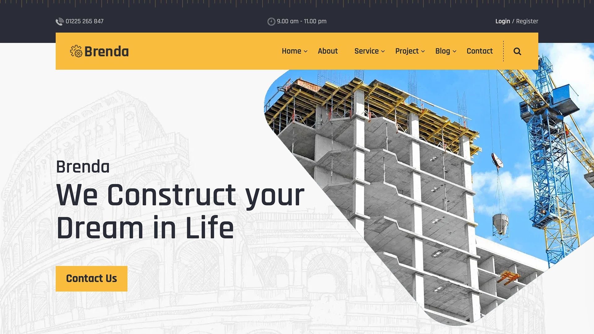Brenda - Construction Bootstrap 5 Template