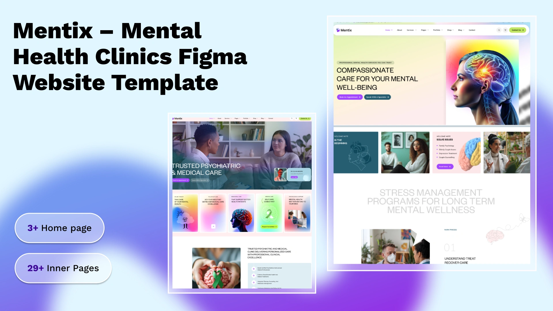 Mentix - Mental Health Clinics Figma Website Template