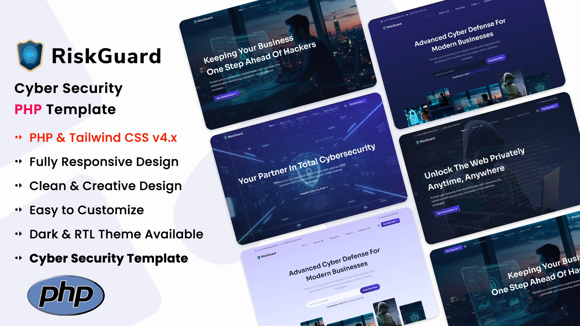 RiskGuard - PHP Cyber Security Services Template