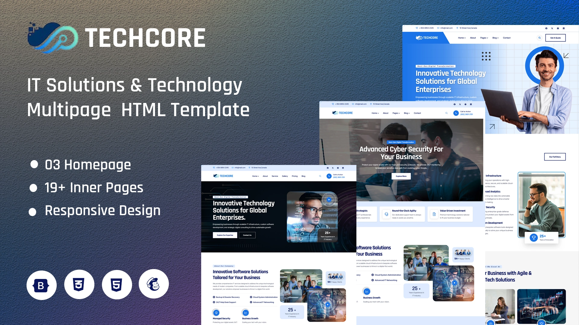 TechCore - IT Solutions & Technology Multipage HTML Template