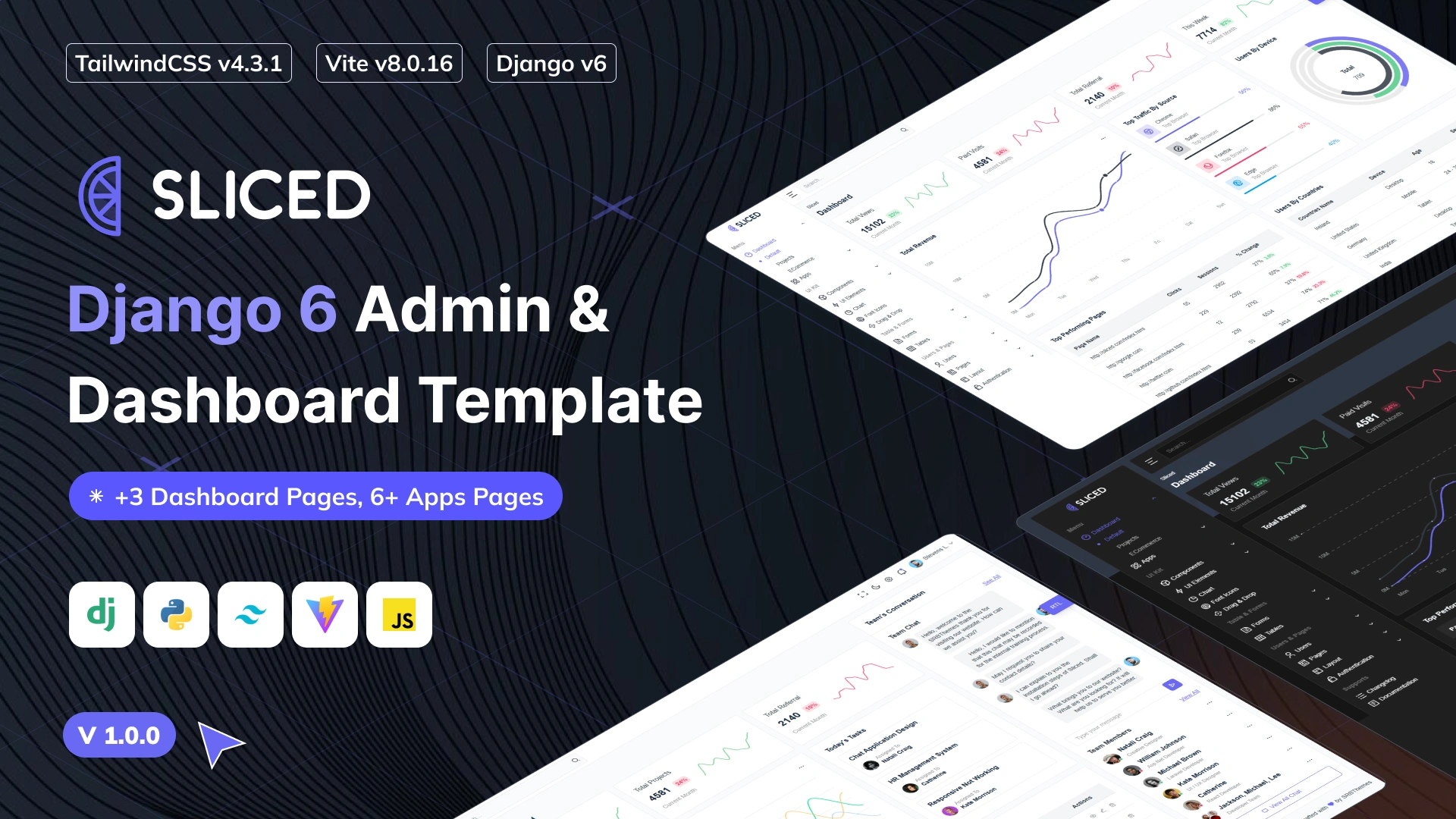 Sliced - Django 6 & TailwindCSS Admin & Dashboard Template