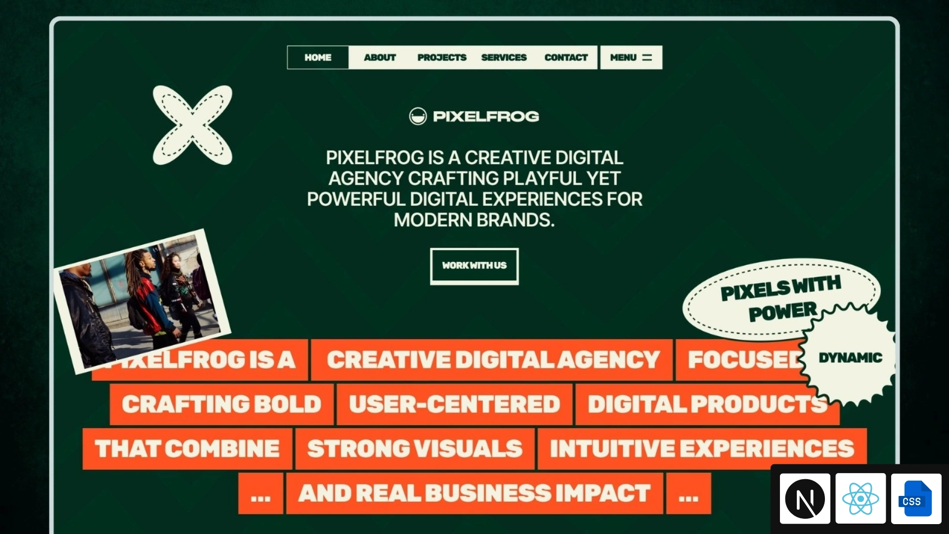 Pixelfrog - Next.js 16 Creative Digital Agency and Studio Template
