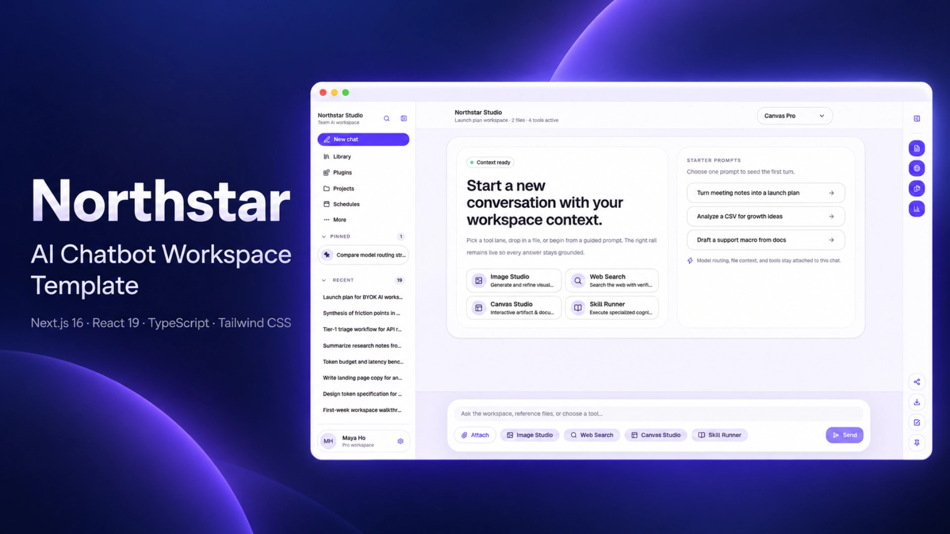 Northstar - AI Chatbot Workspace Next.js Template