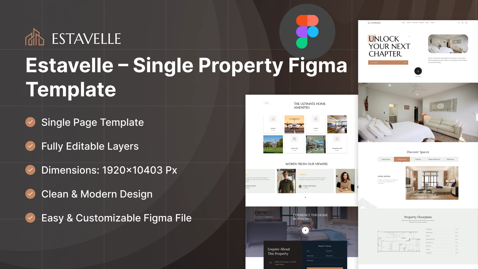 Estavelle - Single Property & Estate Listing Figma Template