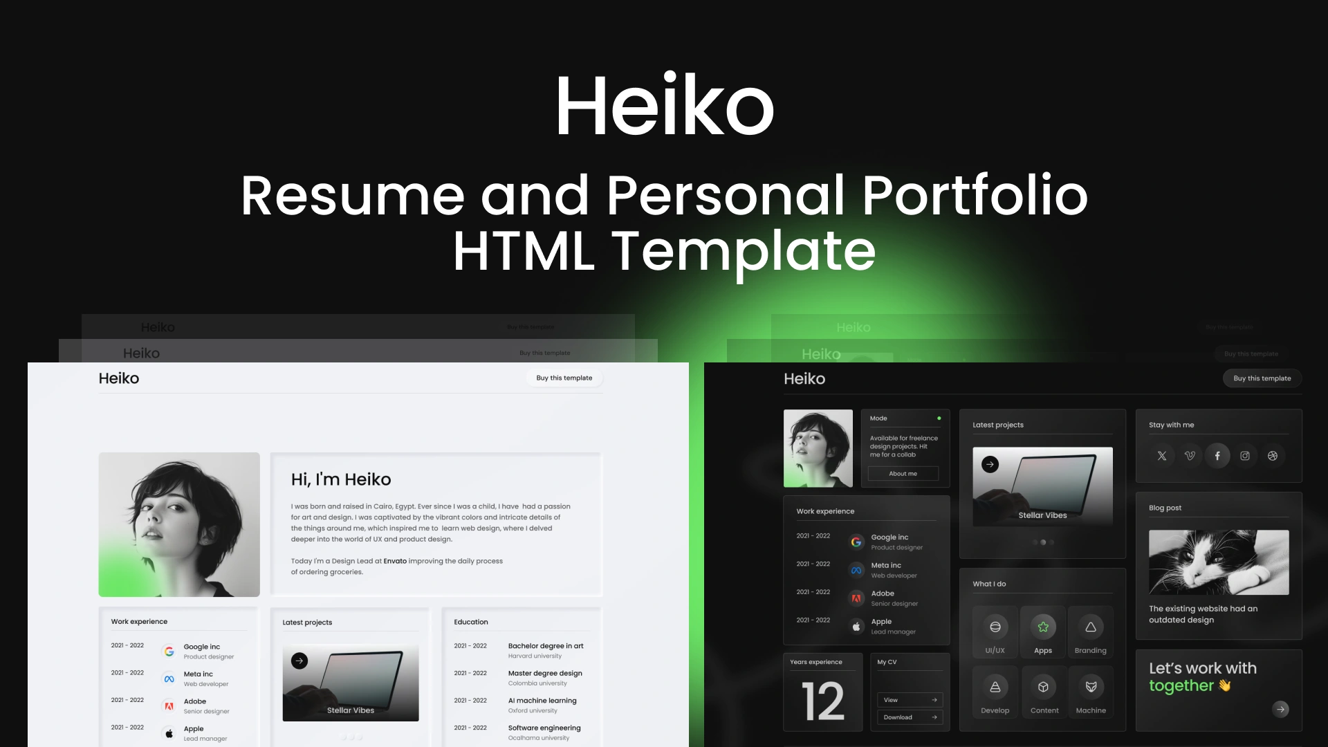 Portfolio Html Example Resume Heiko - Personal Portfolio and Resume HTML Template - Wrapmarket