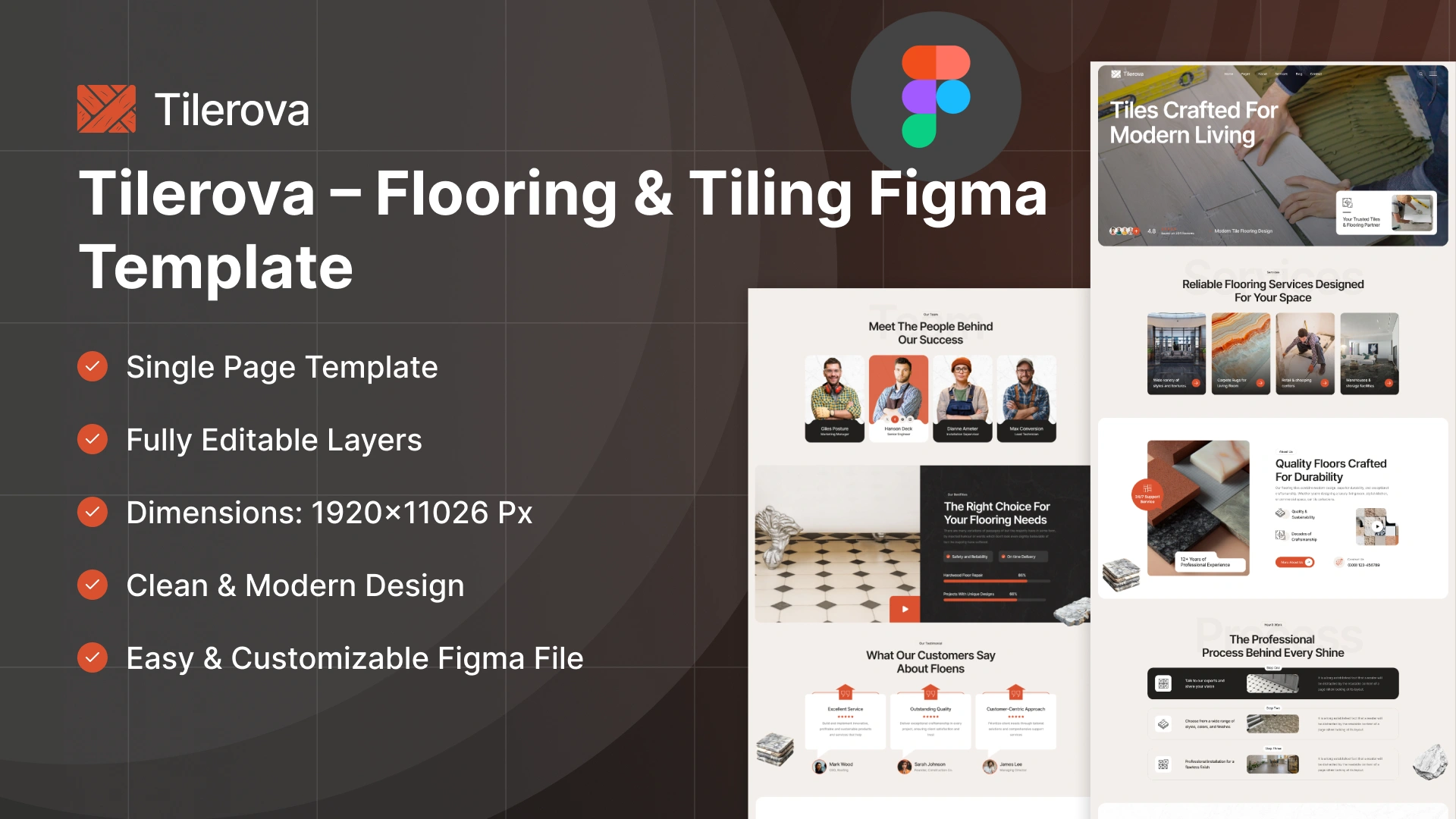 Tilerova - Flooring & Tiling Services Figma Template