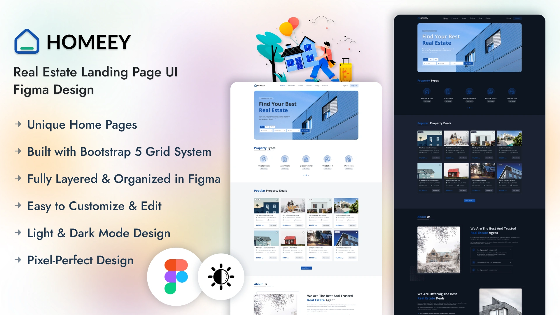 Homeey - Modern Real Estate Figma Template