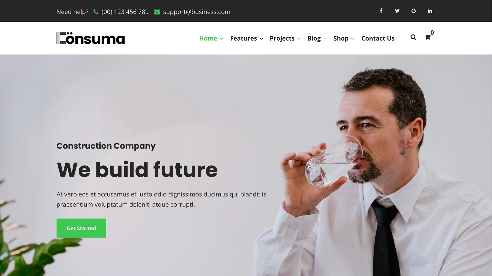 Consuma - Bootstrap Business Template