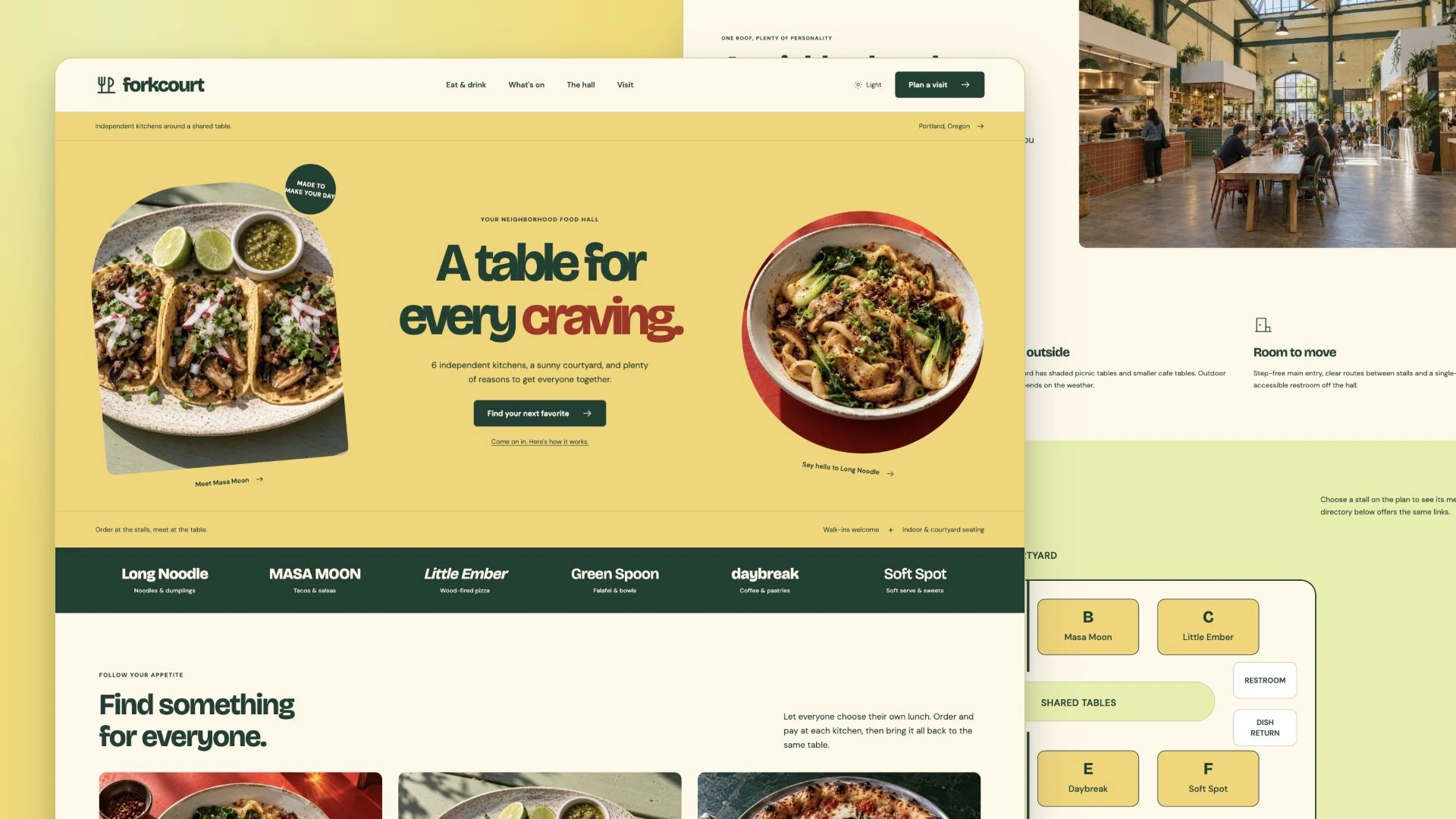 Forkcourt - Neighborhood Food Hall HTML Website Template