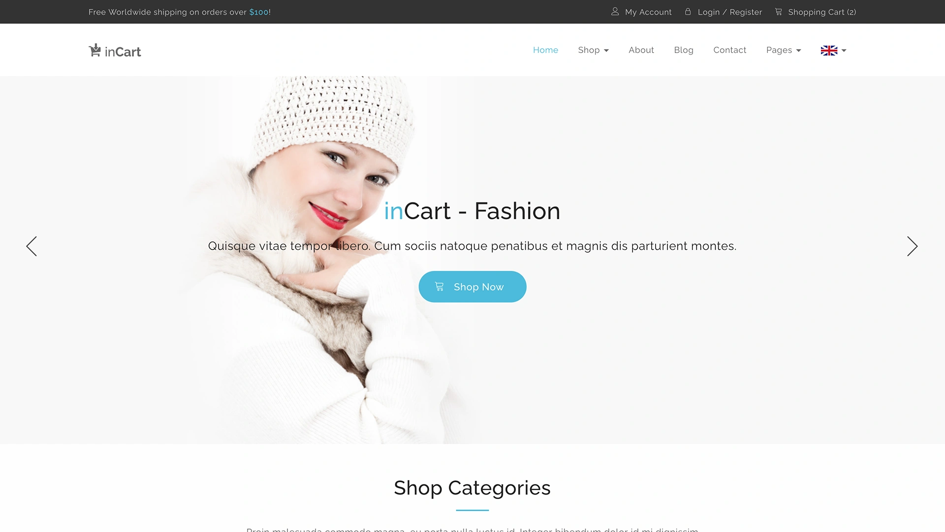 inCart - Responsive Shop eCommerce Template