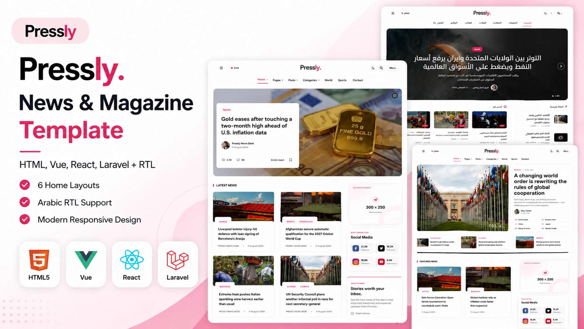 Pressly - News & Magazine Template + RTL