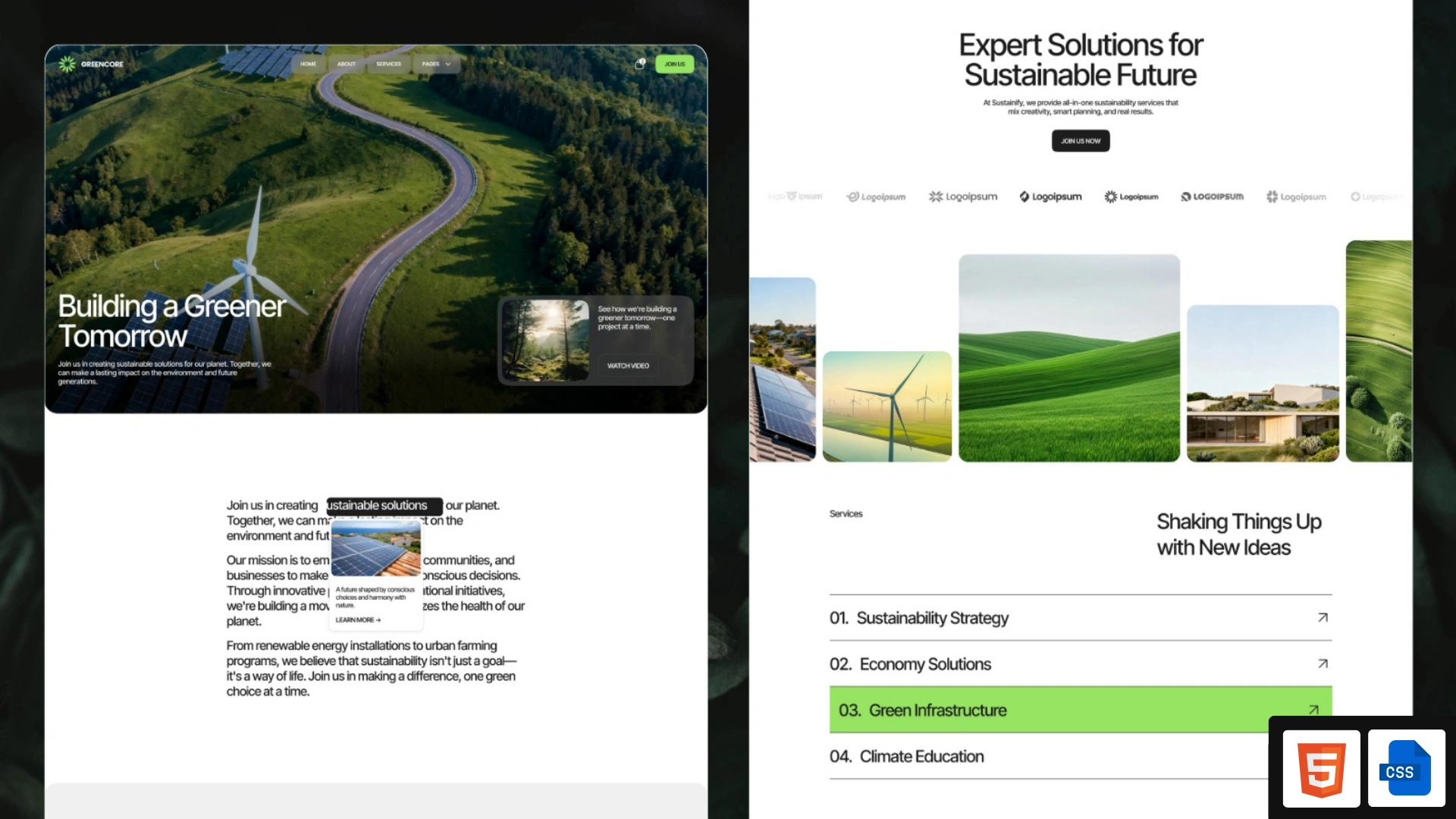 Greencore - Sustainability & Green Services Ecommerce HTML Template