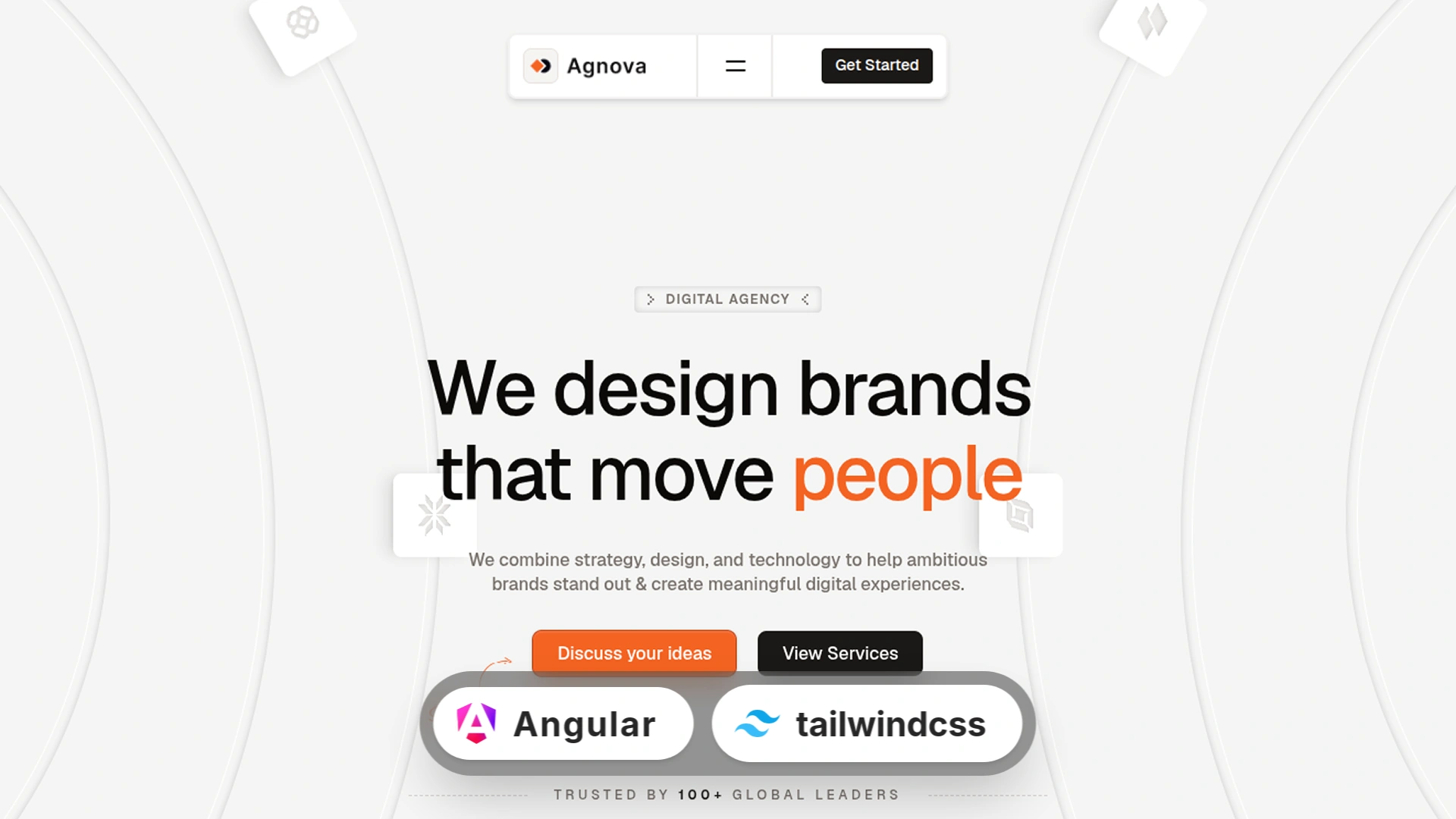 Agnova - Portfolio Agency Angular 22 & Tailwind CSS 4 Website Template