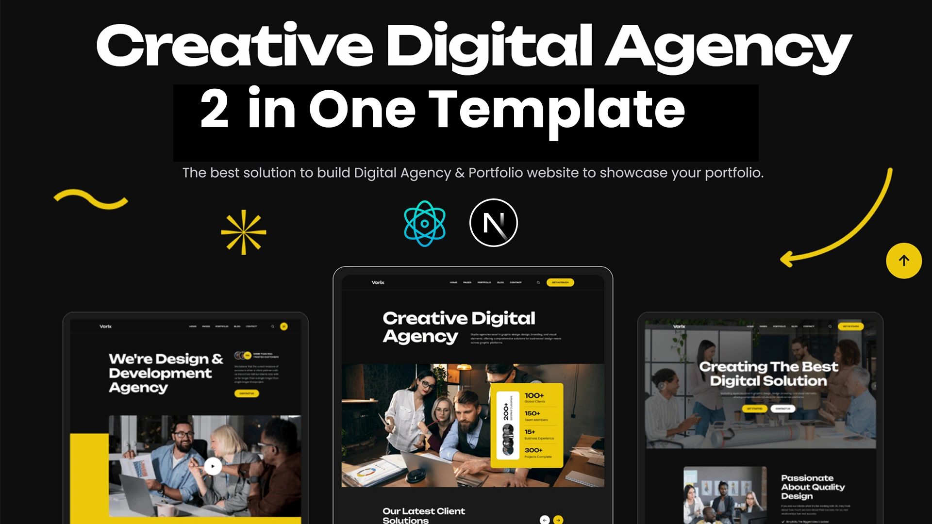 Vorix - 2 in 1 Creative Digital Agency Template