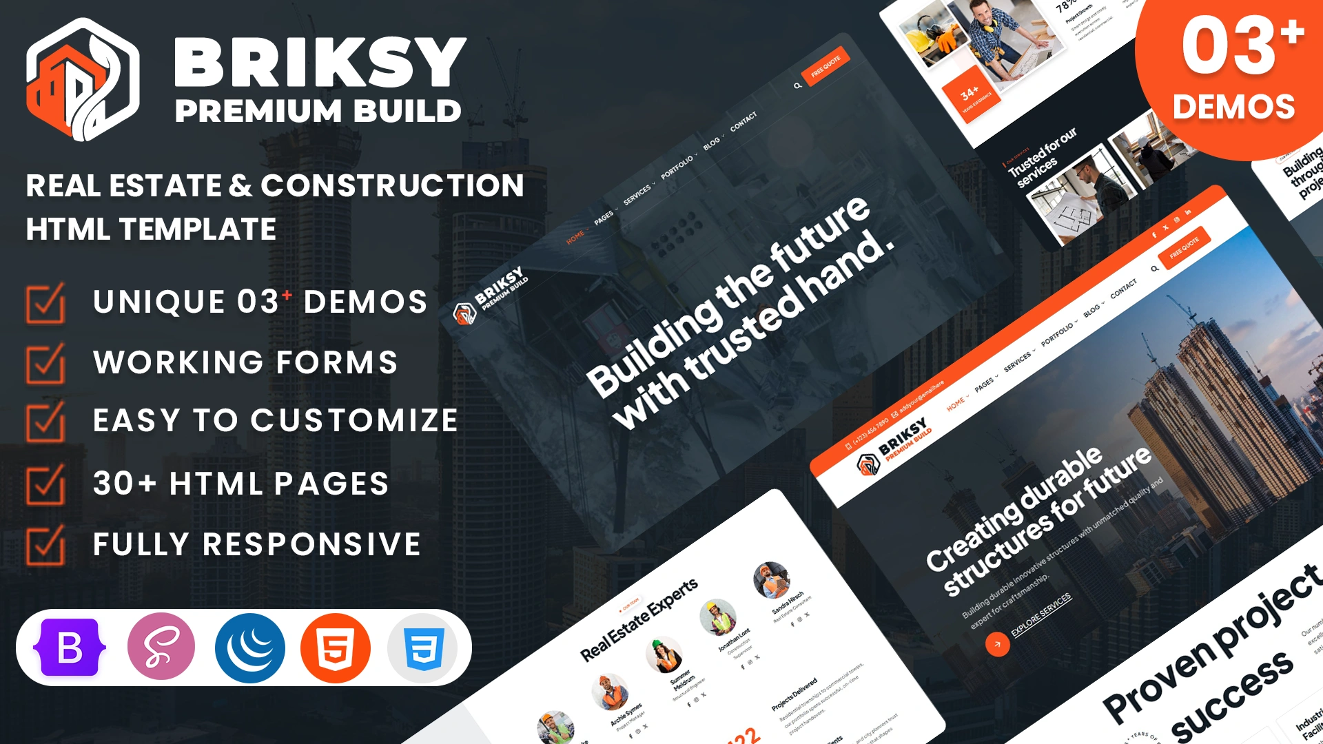 Briksy - Real Estate & Construction HTML Template