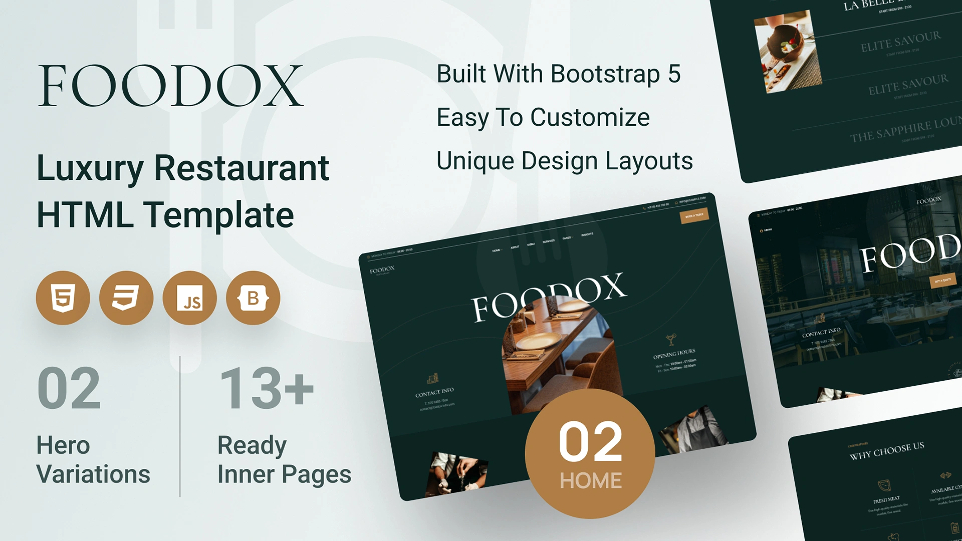 Foodox - Luxury Restaurant HTML Template