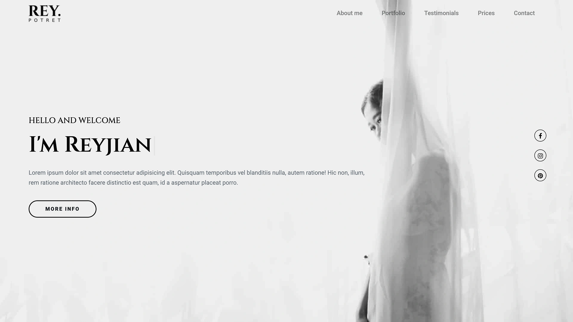 Reypotret - Photographer Portfolio Template