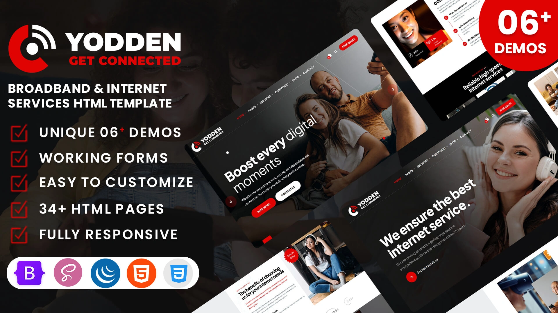 Yodden - Broadband & Internet Services HTML Template