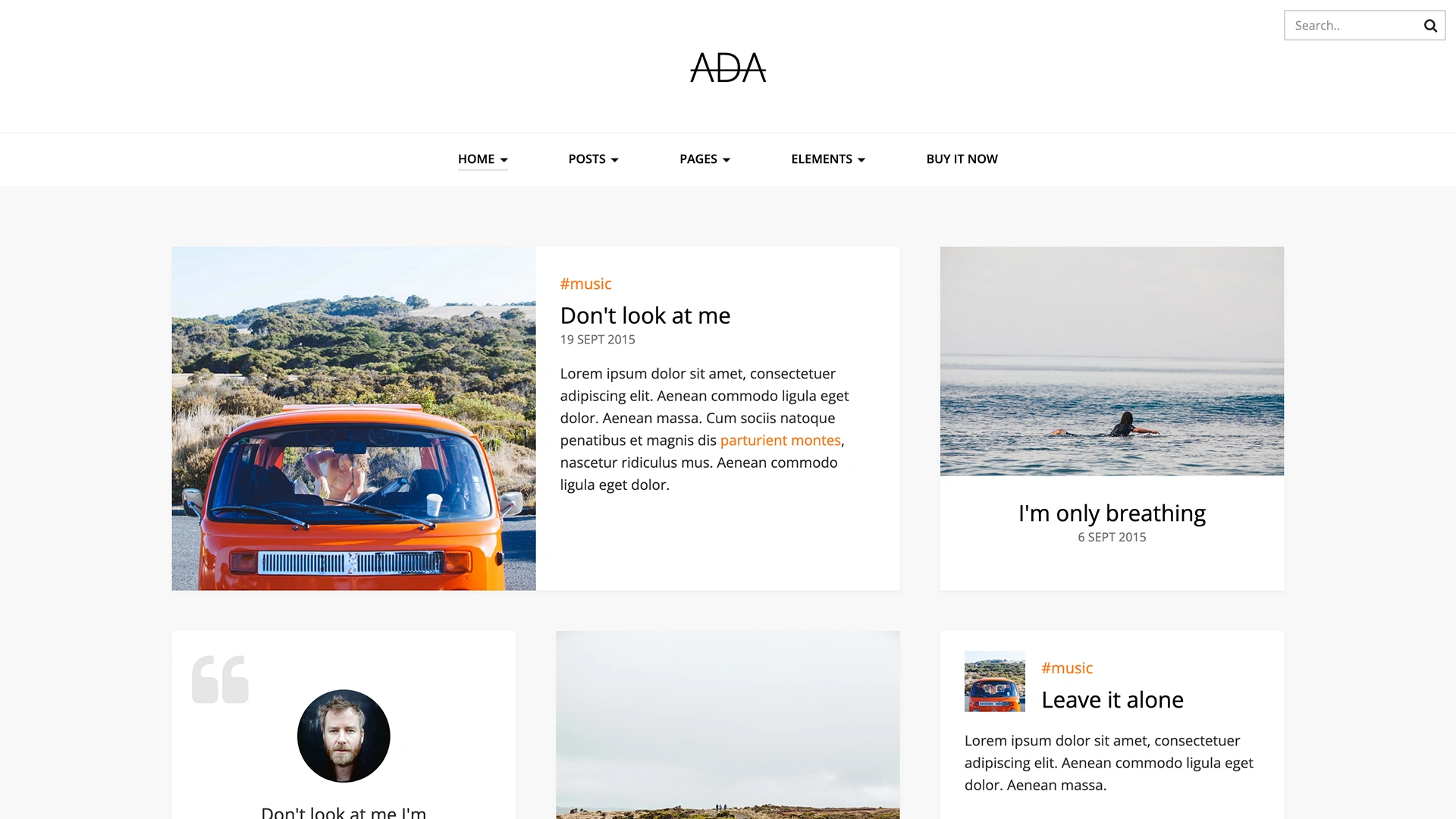 Ada - Personal Blog HTML Template
