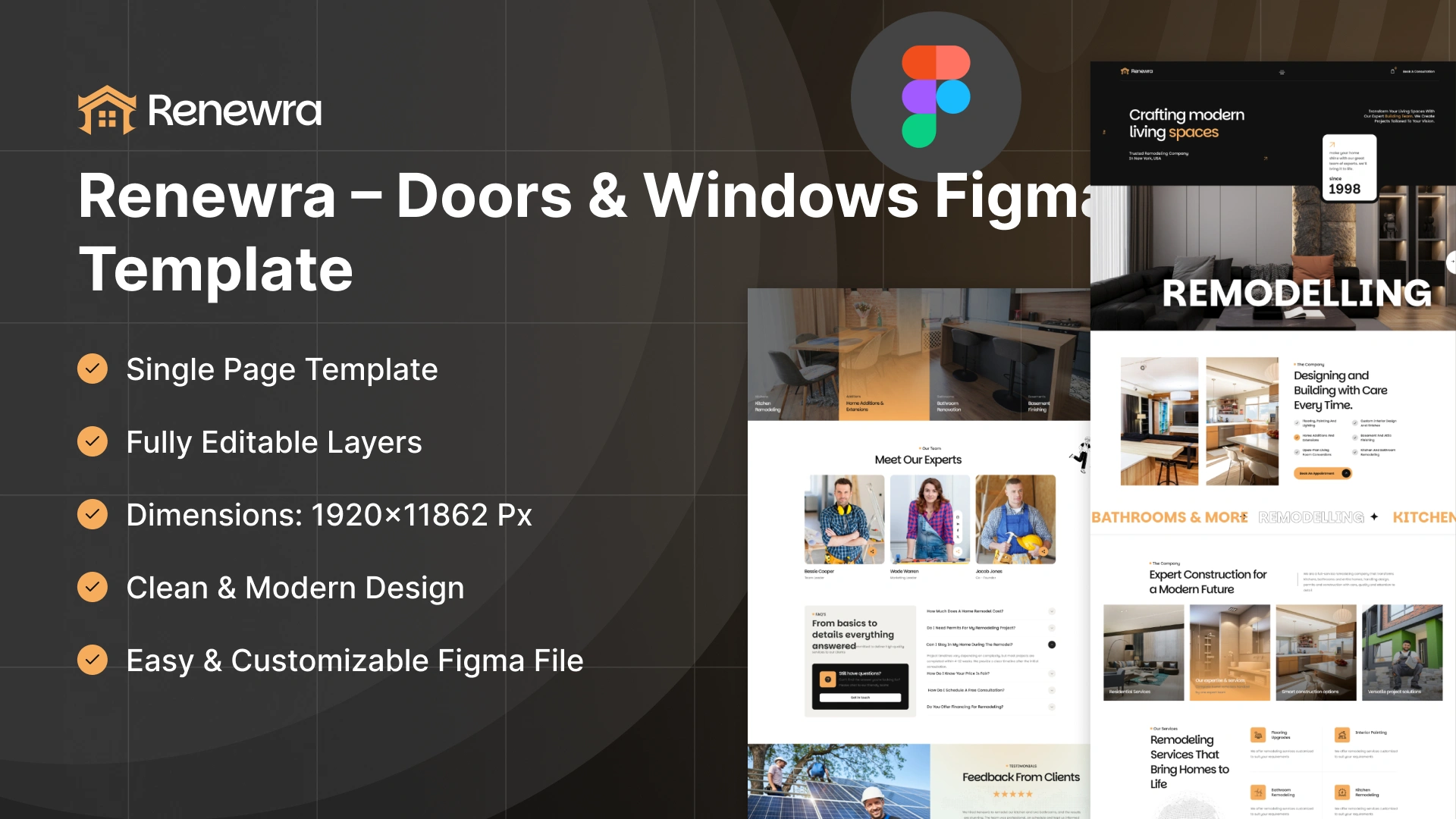 Renewra - Doors & Windows Installation Figma Template