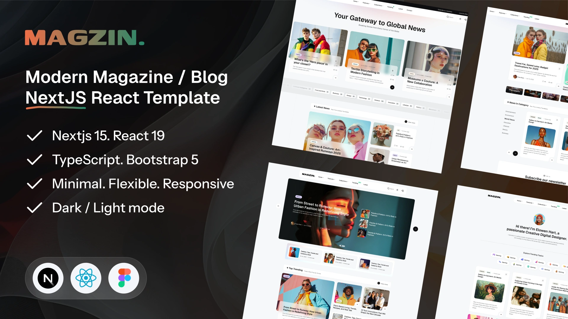 Magzin - Creative Magazine & Blog Next.js Template