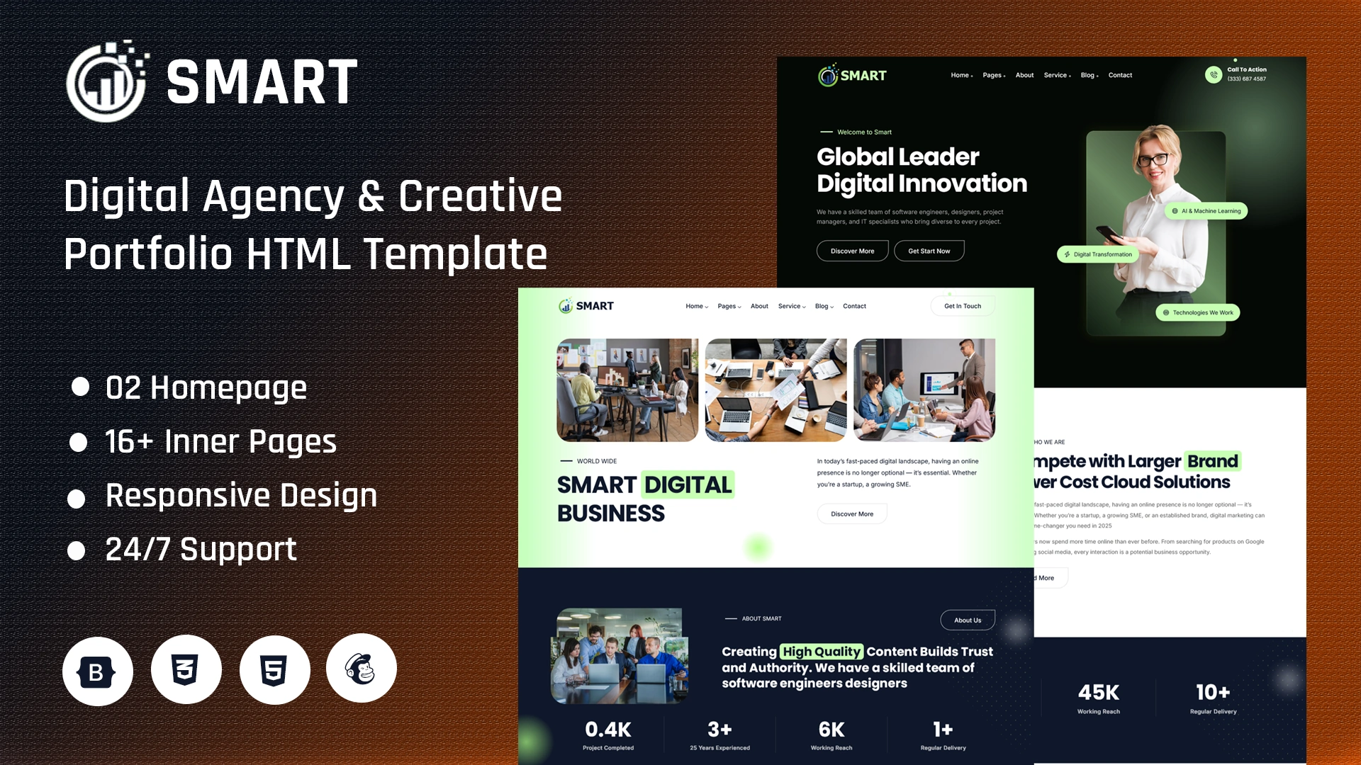 Smart - Digital Agency & Creative Portfolio HTML Template