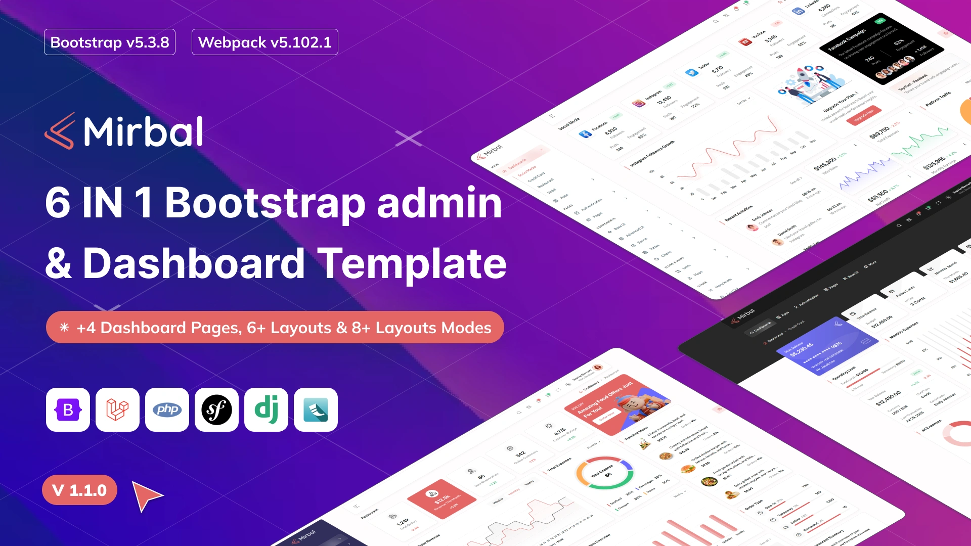 Mirbal - Bootstrap Admin & Dashboard Template Bundle