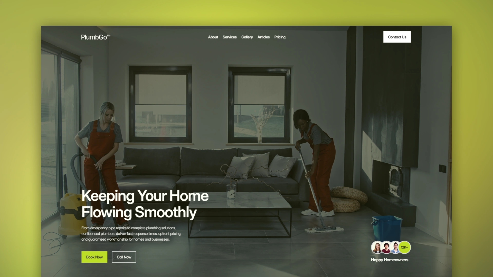 PlumbGo - Plumbing Business Framer Template