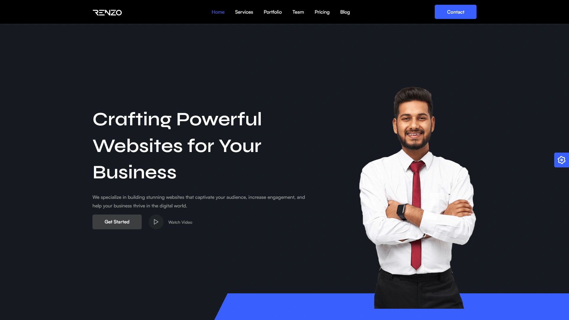 Renzo - Startup Agency and SaaS Landing Page Template + LTR & RTL + Light & Dark