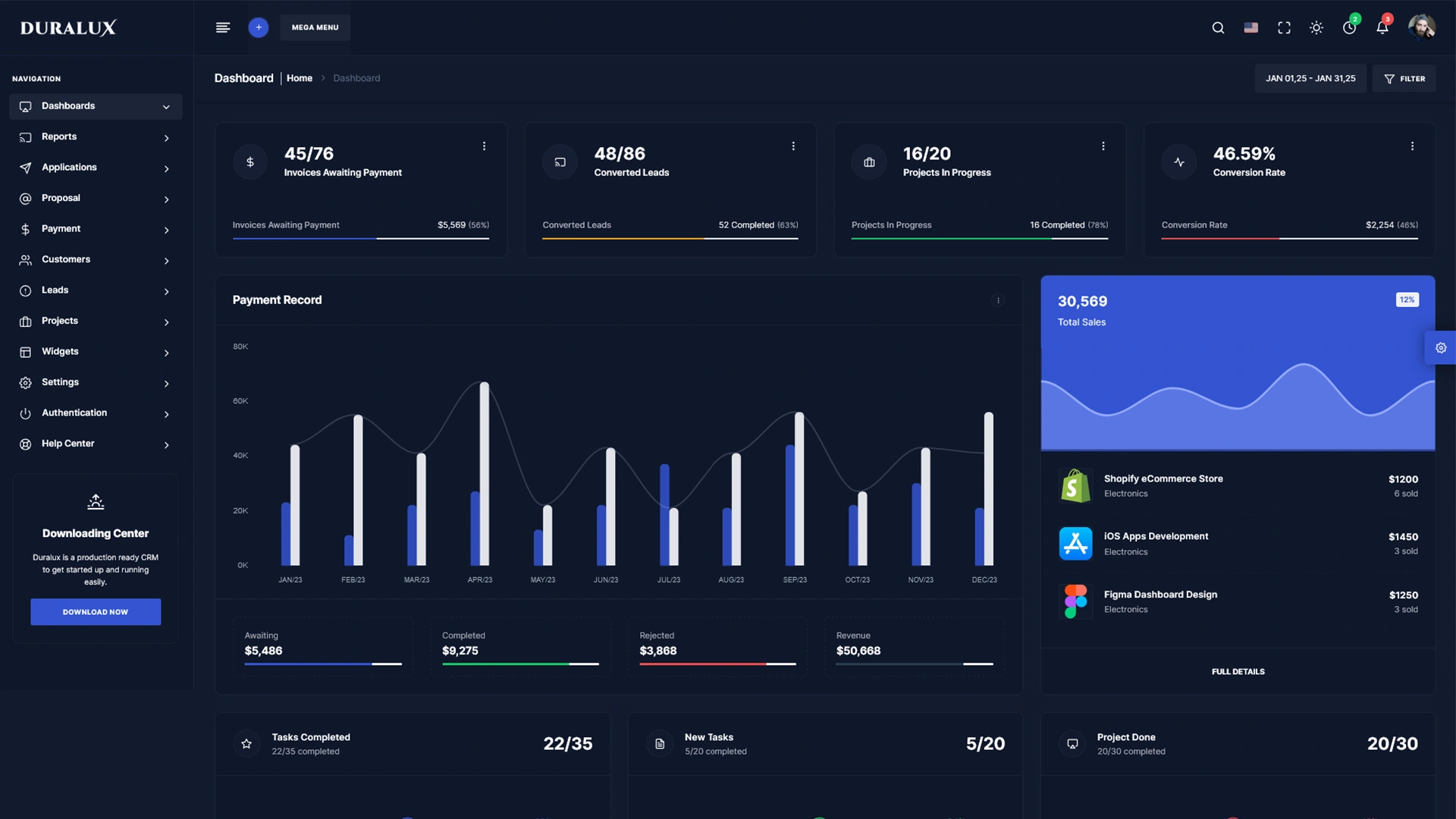 Duralux - Admin & Dashboard Next JS Template