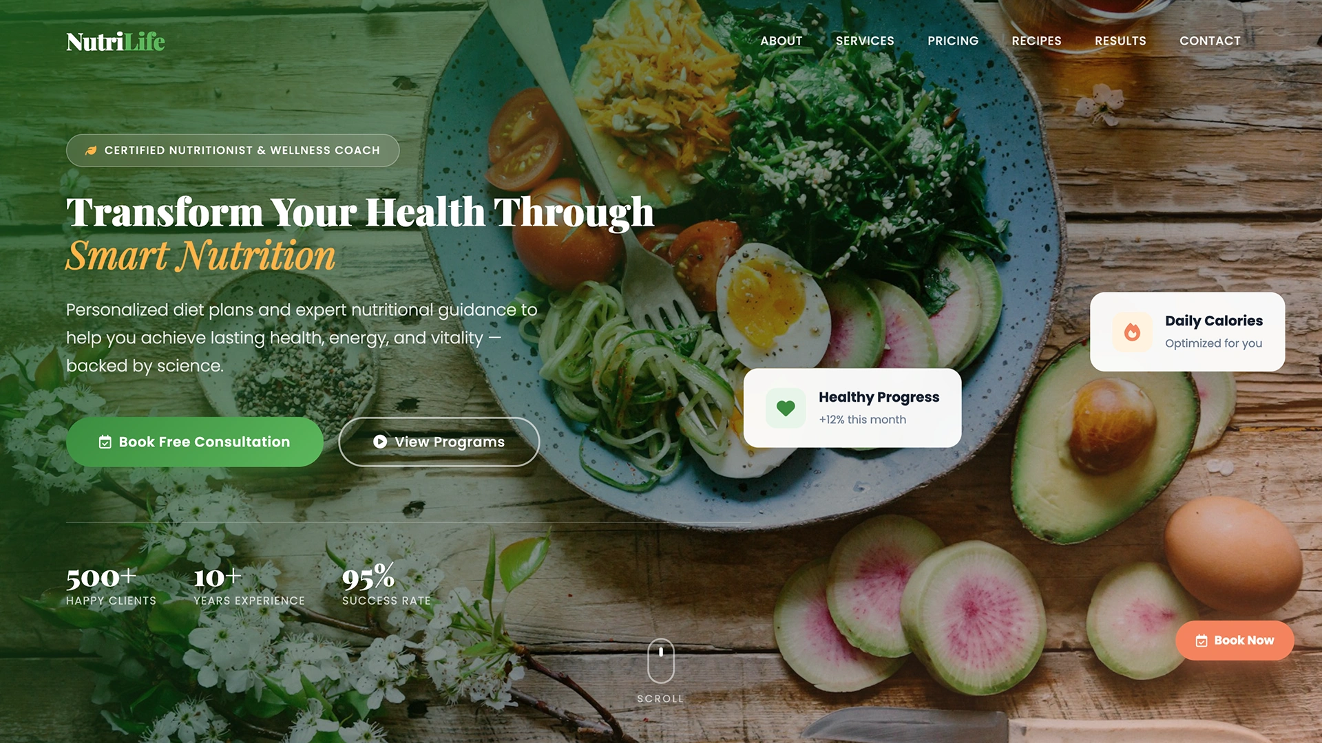 NutriLife - Nutritionist and Dietitian HTML Template