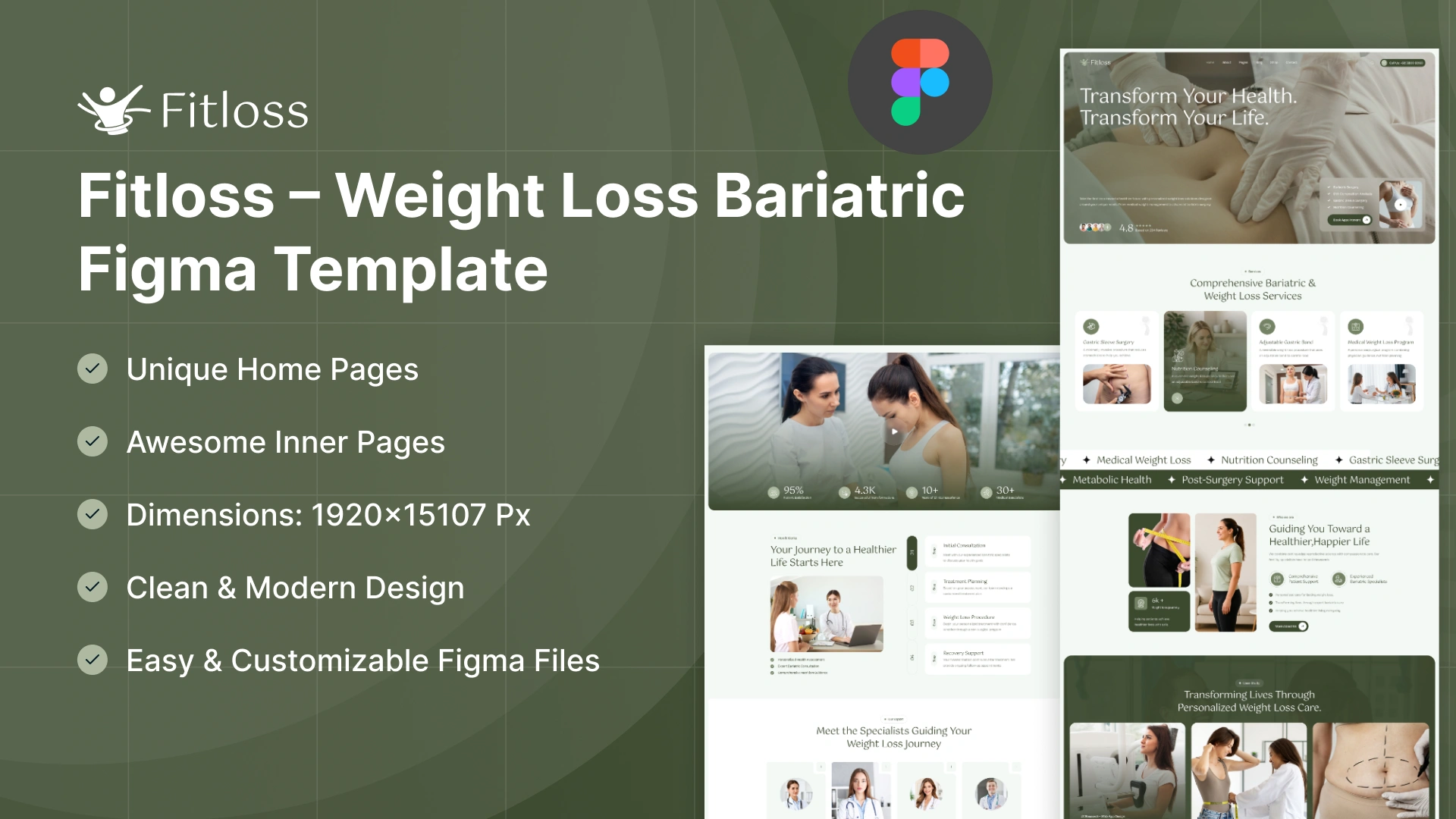 Fitloss - Weight Loss Bariatric Clinic Figma Template