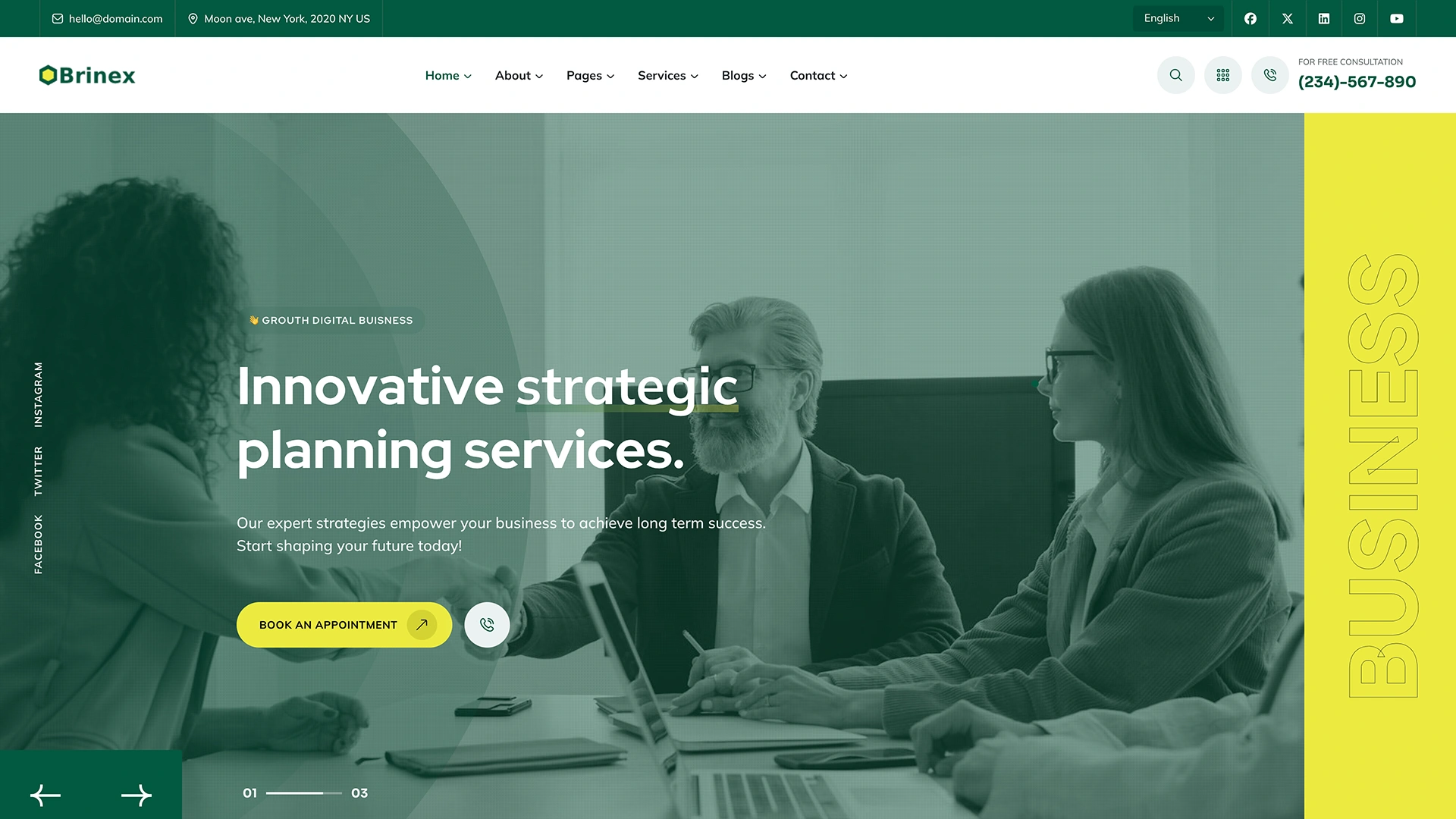 Brinex - Multipurpose Business Consulting HTML Template