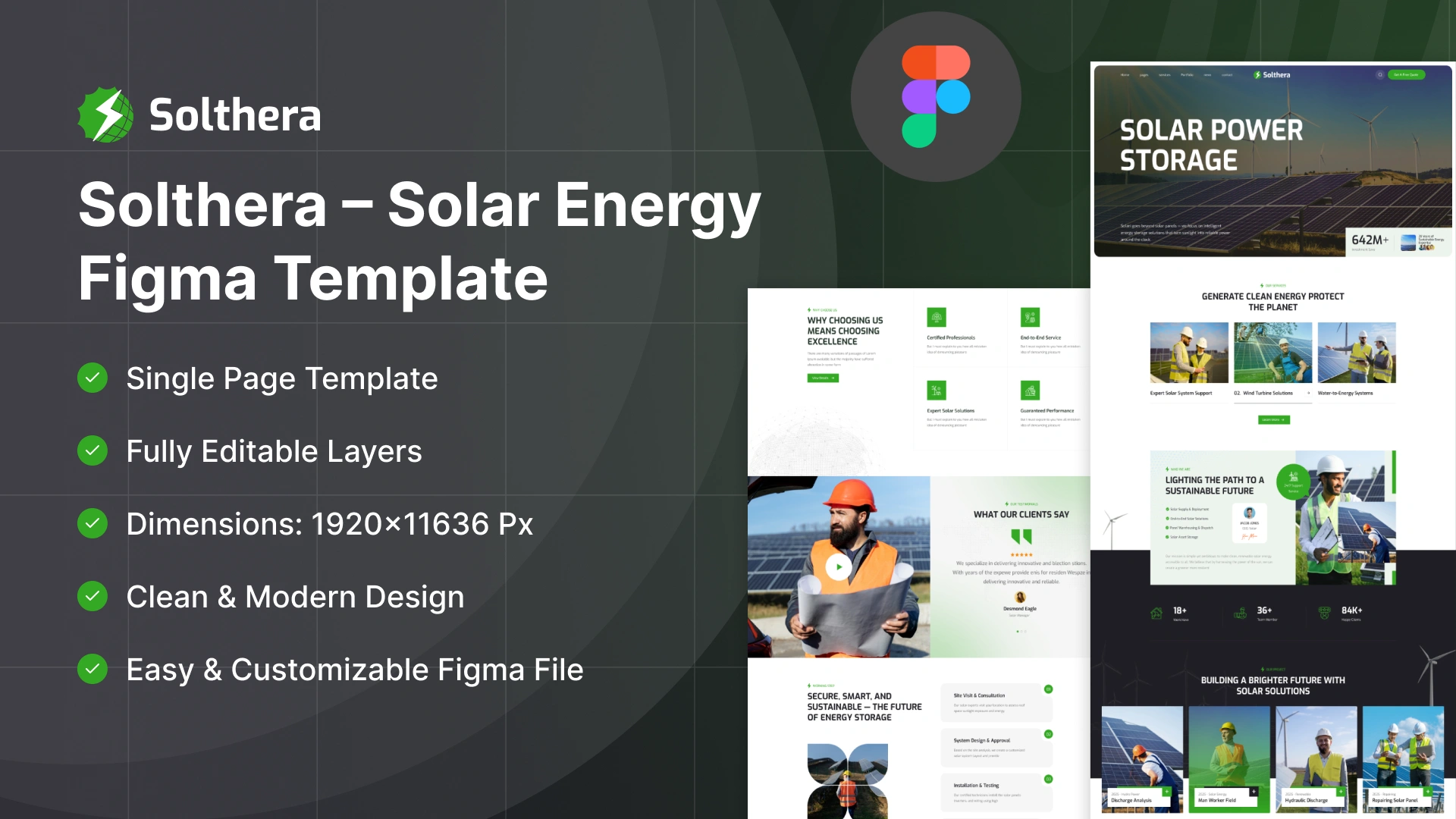 Solthera - Solar Energy & Renewable Systems Figma Template
