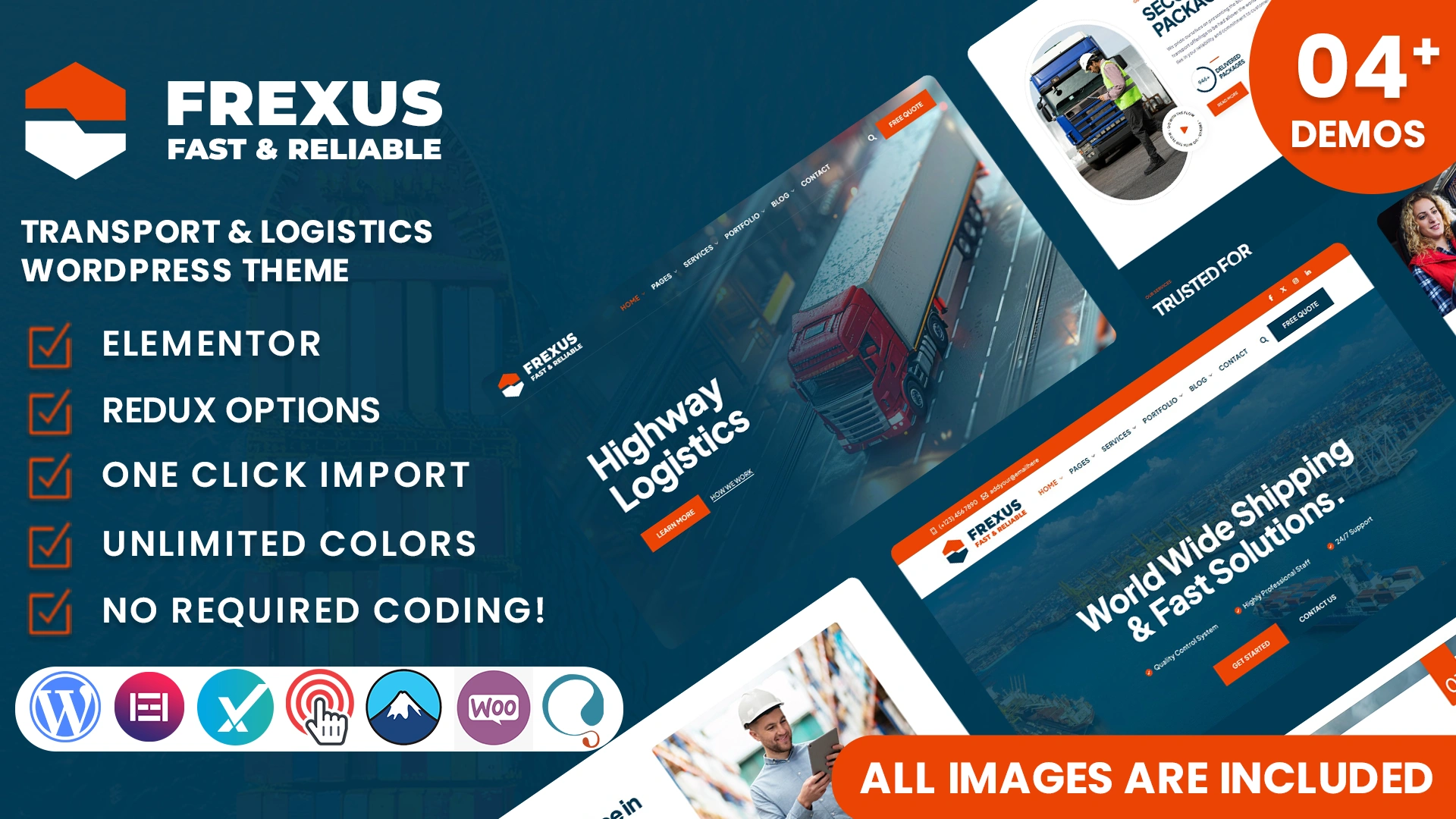 Frexus - Transport & Logistics WordPress Theme